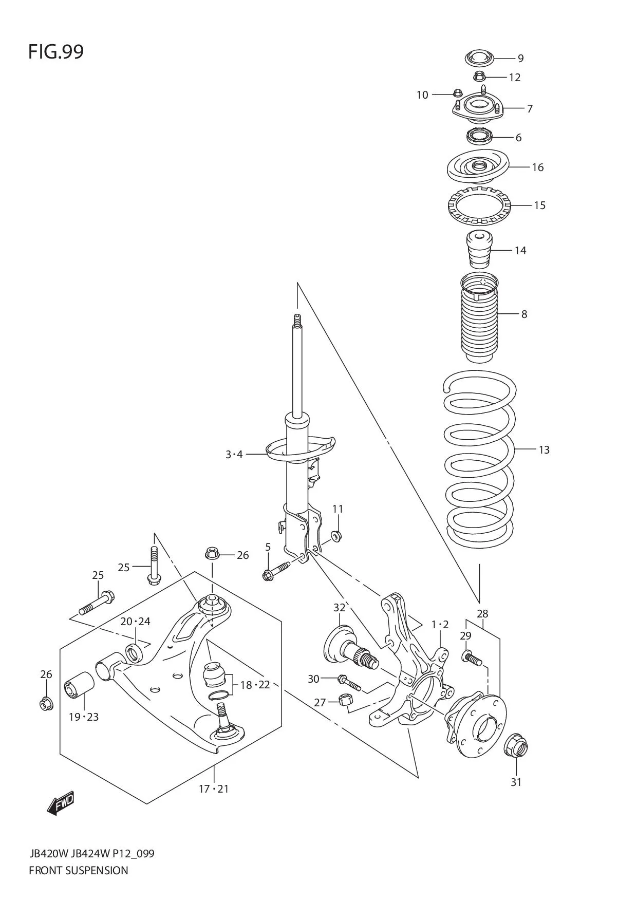 FIG.99 FRONT SUSPENSION
