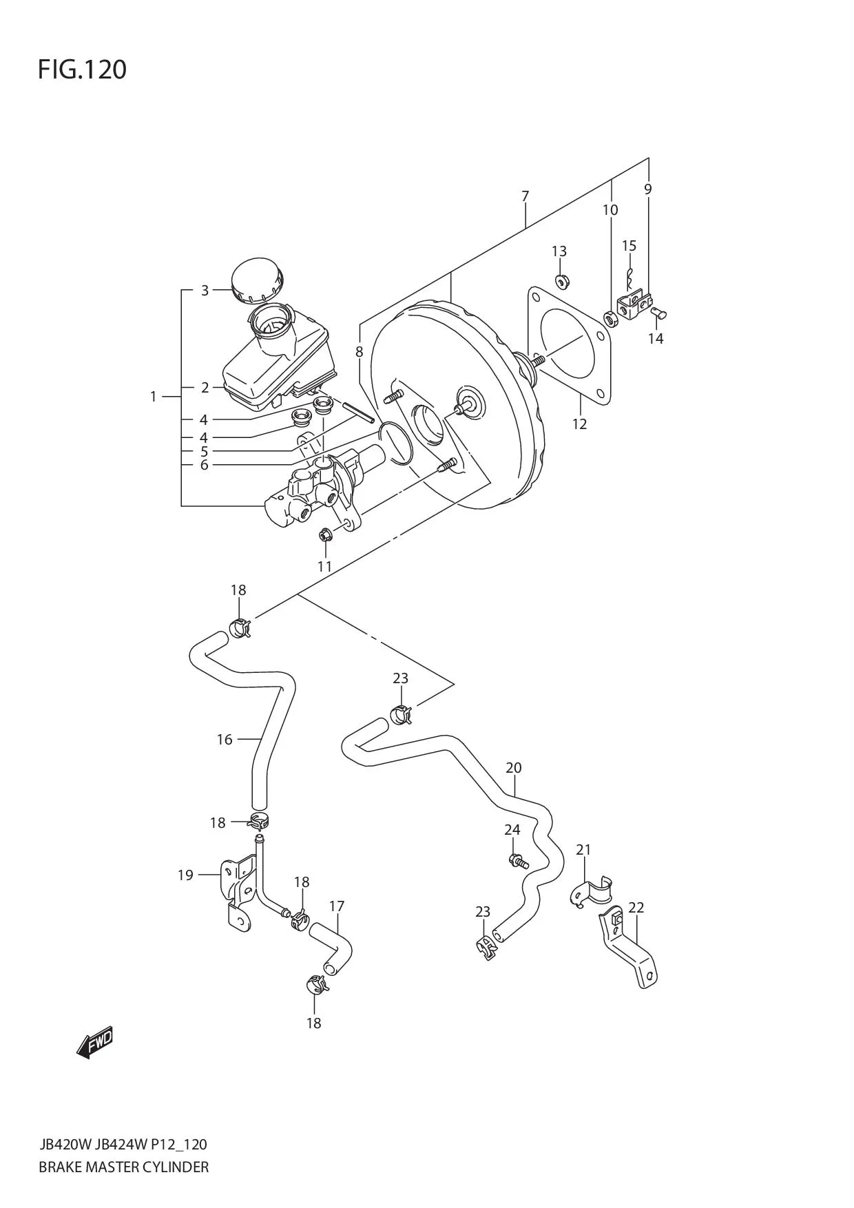 FIG.120 BRAKE MASTER CYLINDER