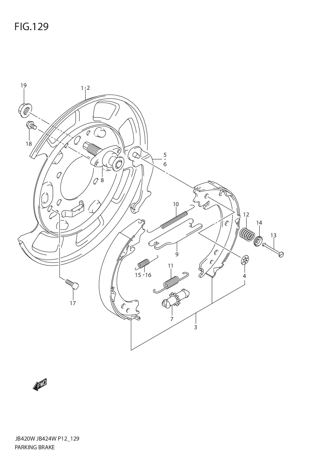 FIG.129 PARKING BRAKE