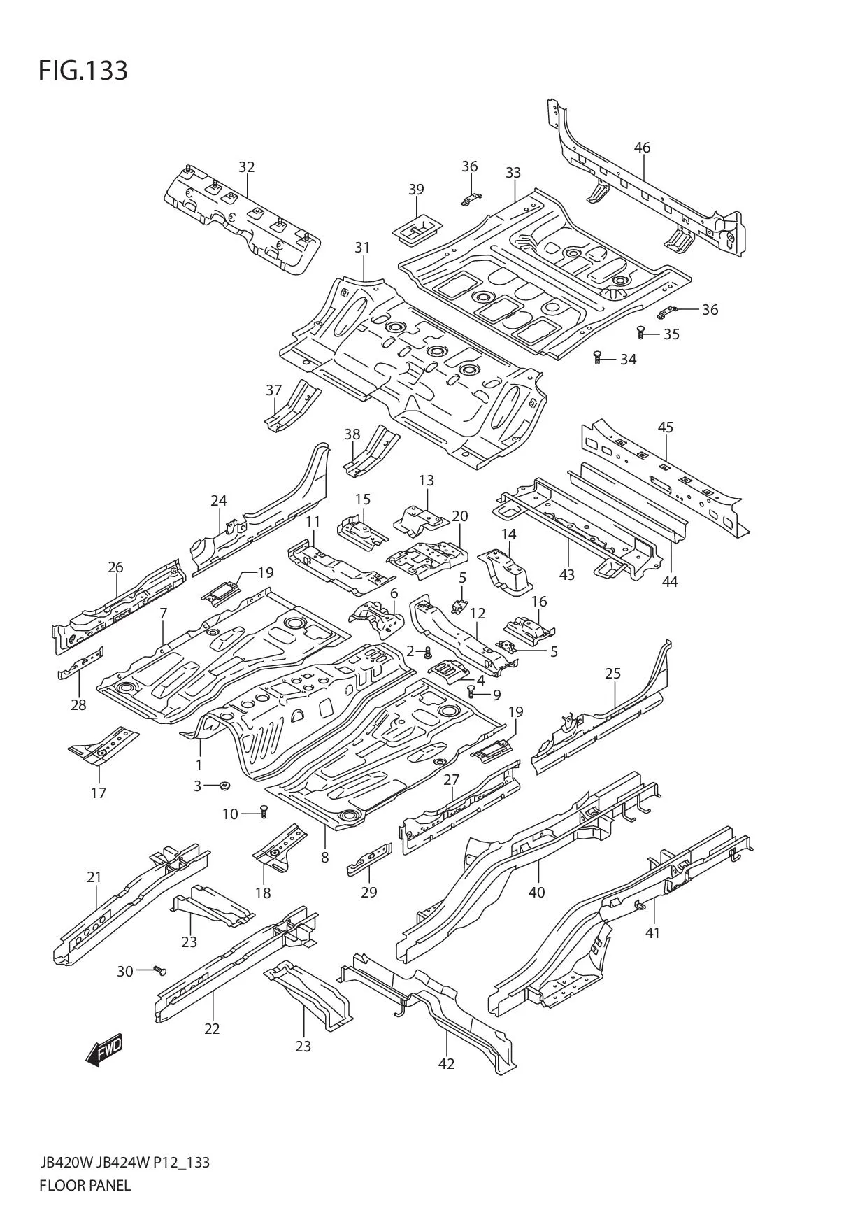 FIG.133 FLOOR PANEL