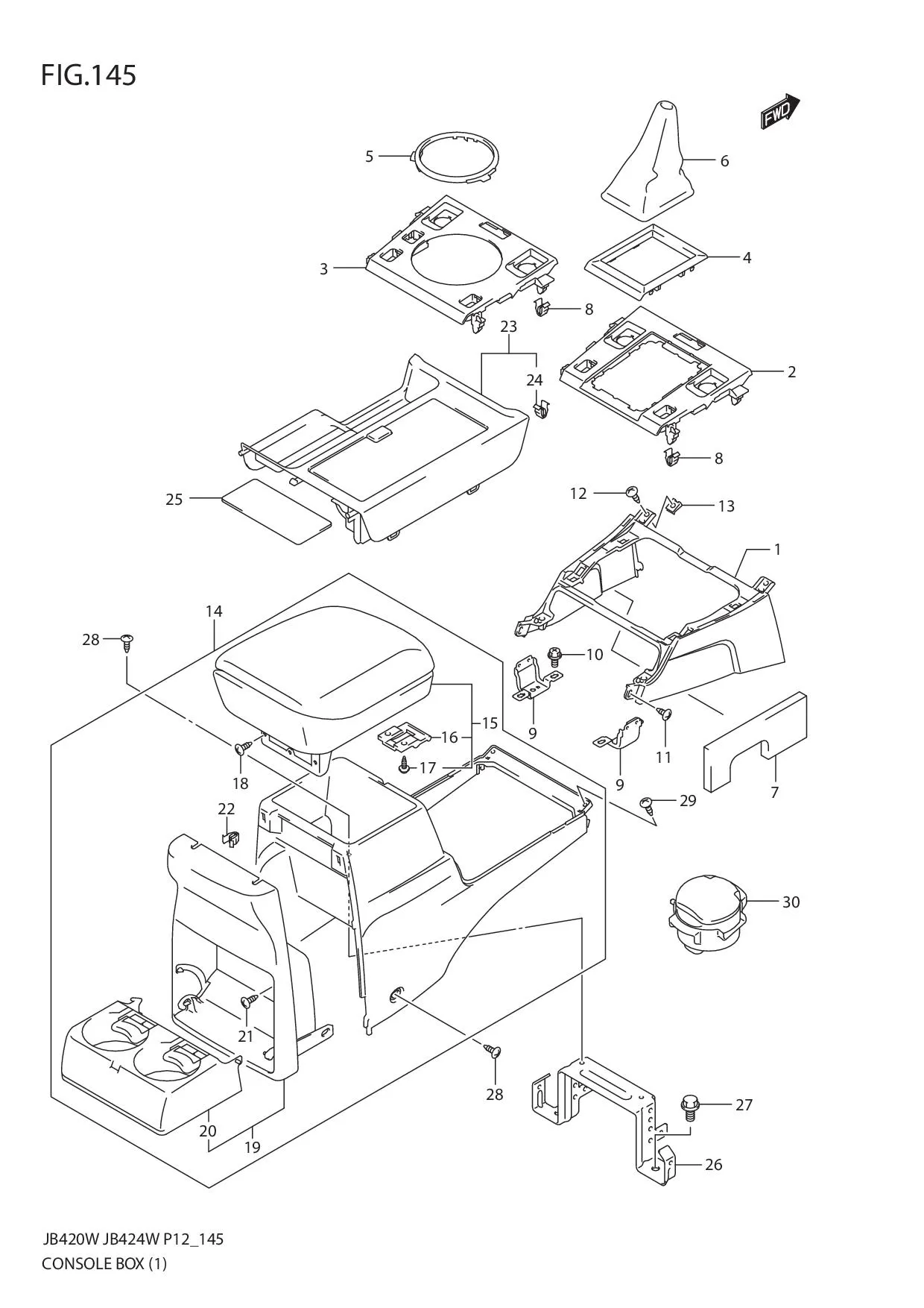 FIG.145 CONSOLE BOX (JB420W)