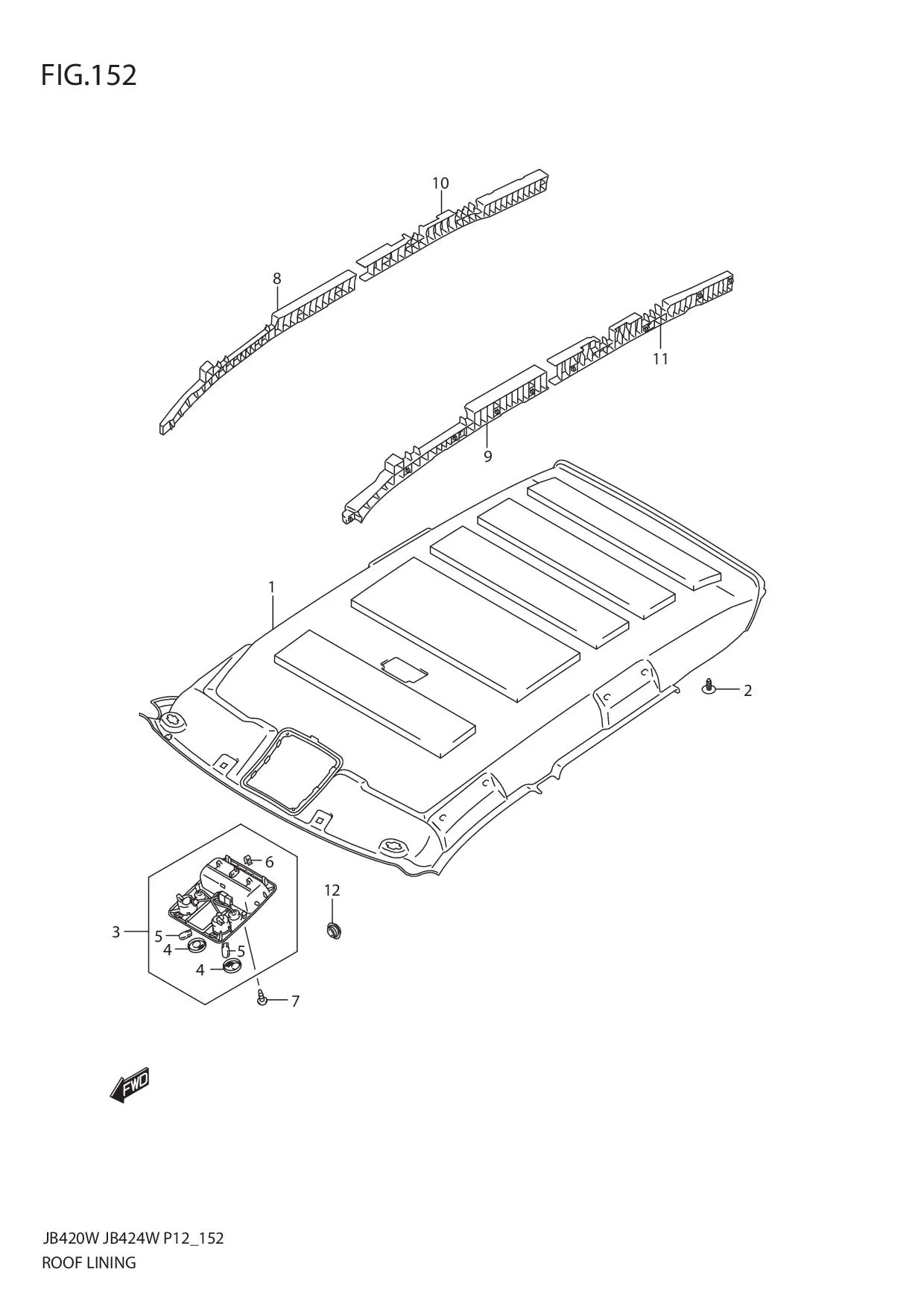 FIG.152 ROOF LINING