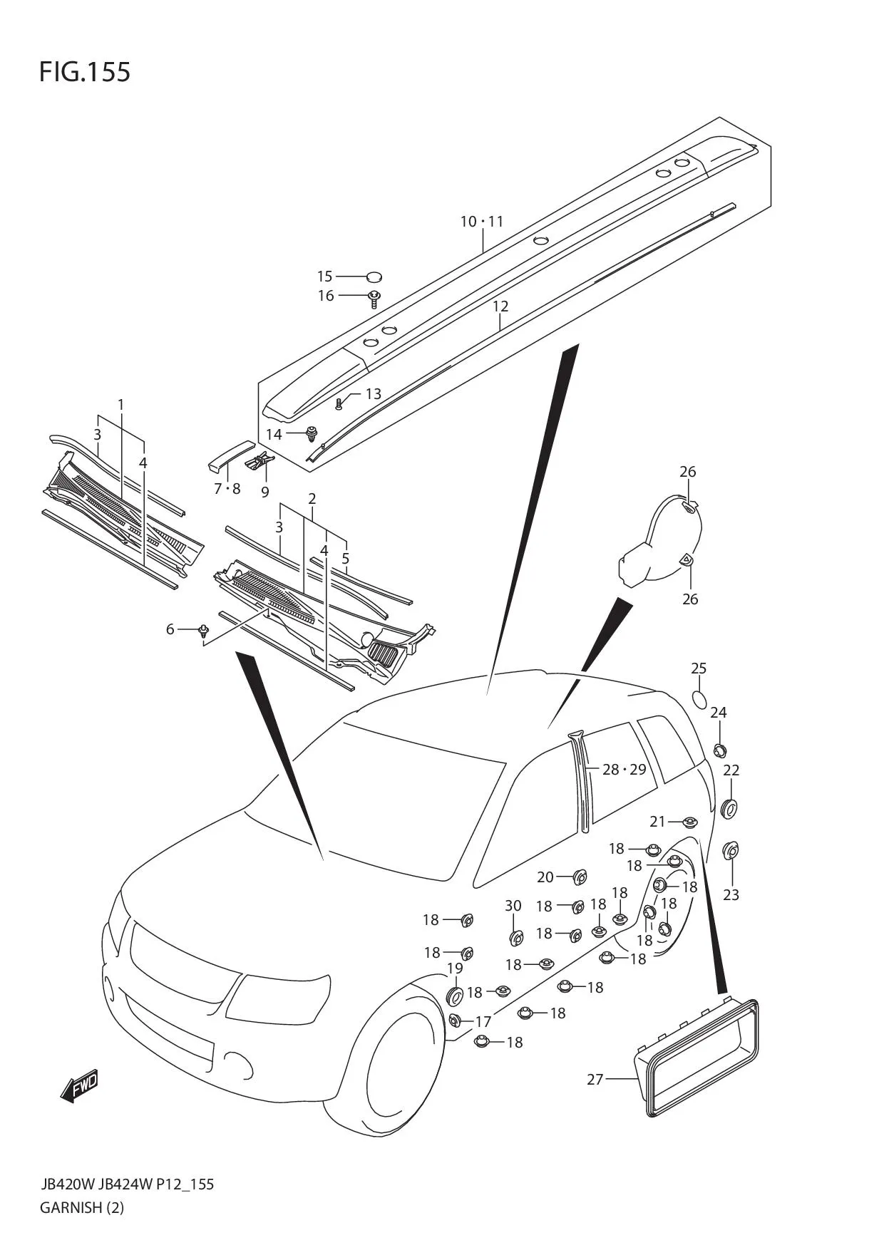 FIG.155 GARNISH (JB424W)