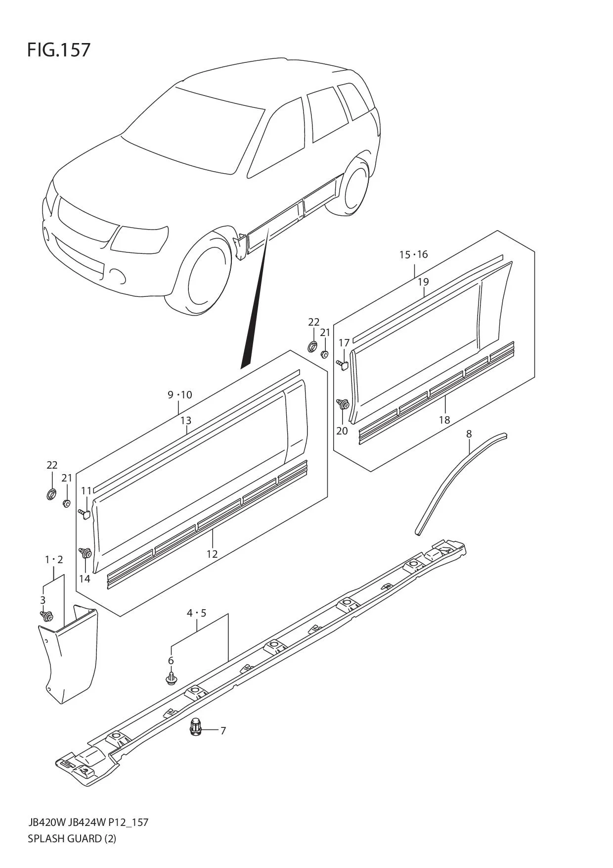 FIG.157 SPLASH GUARD (JB424W)