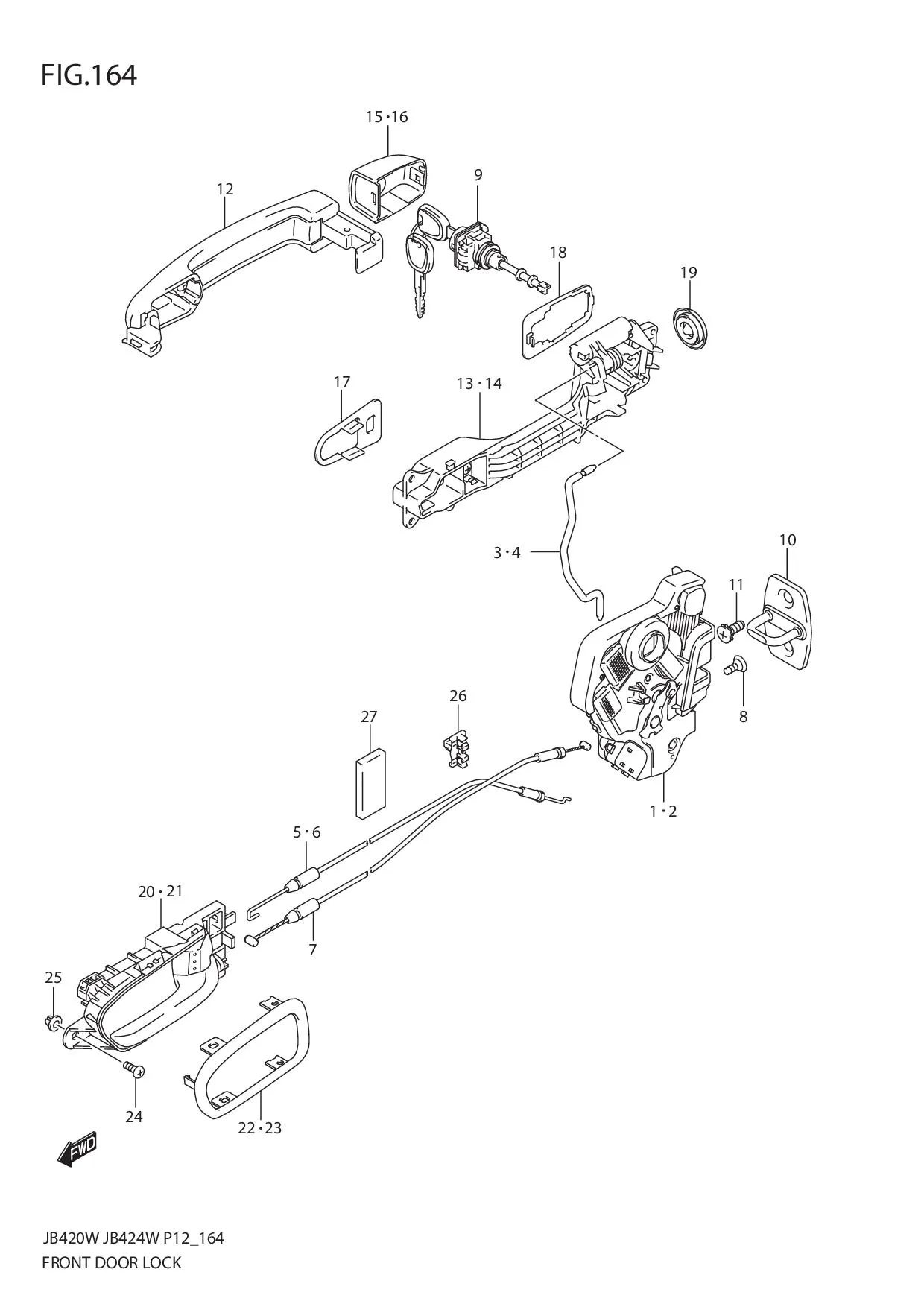 FIG.164 FRONT DOOR LOCK