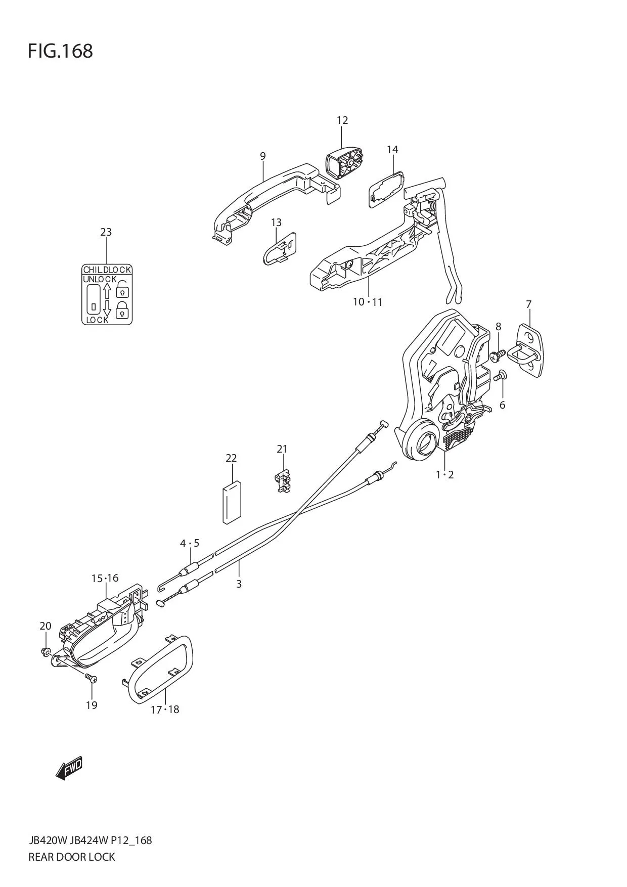 FIG.168 REAR DOOR LOCK