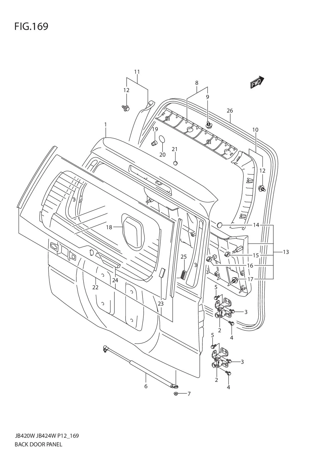 FIG.169 BACK DOOR PANEL