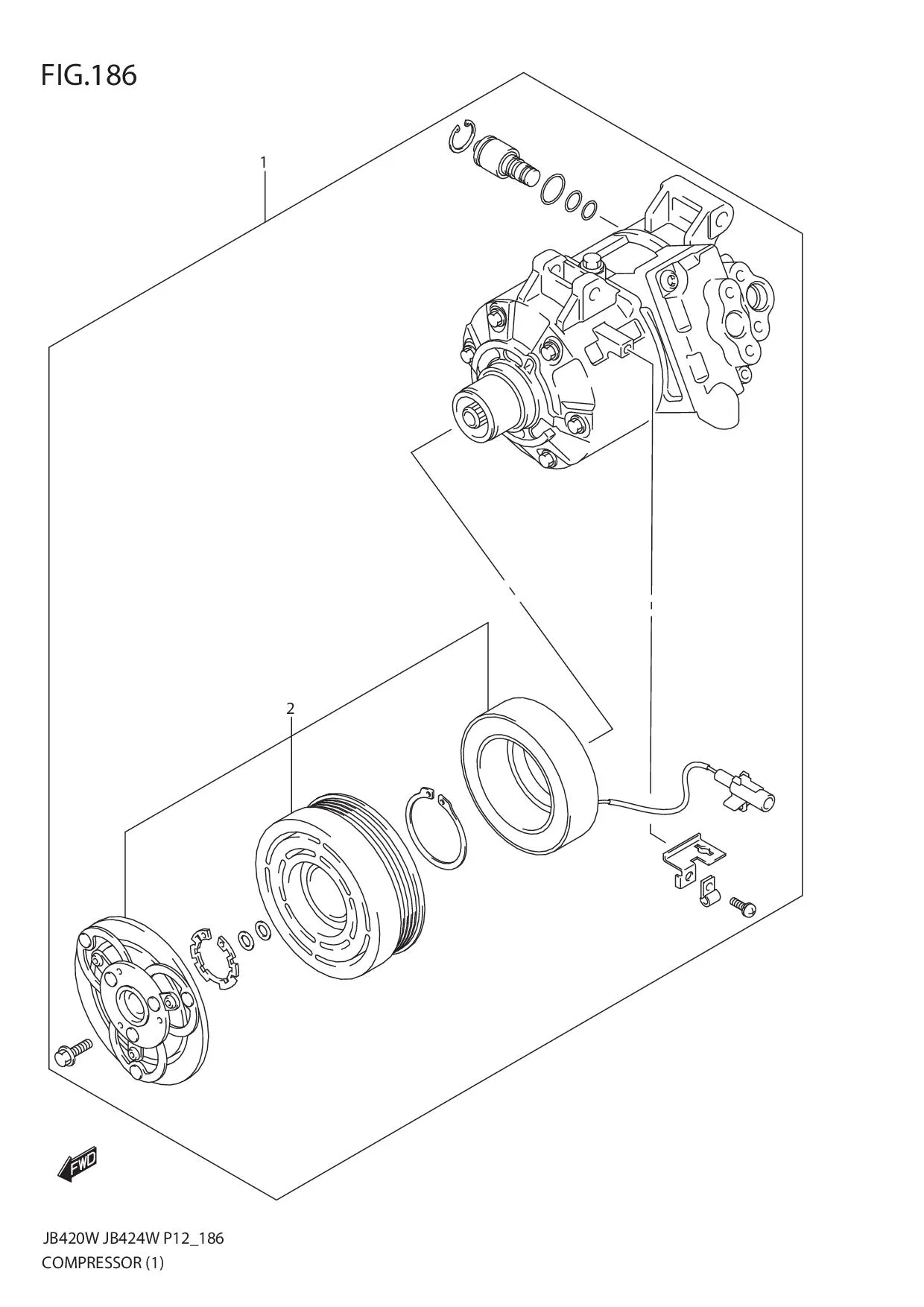 FIG.186 COMPRESSOR (JB420W)