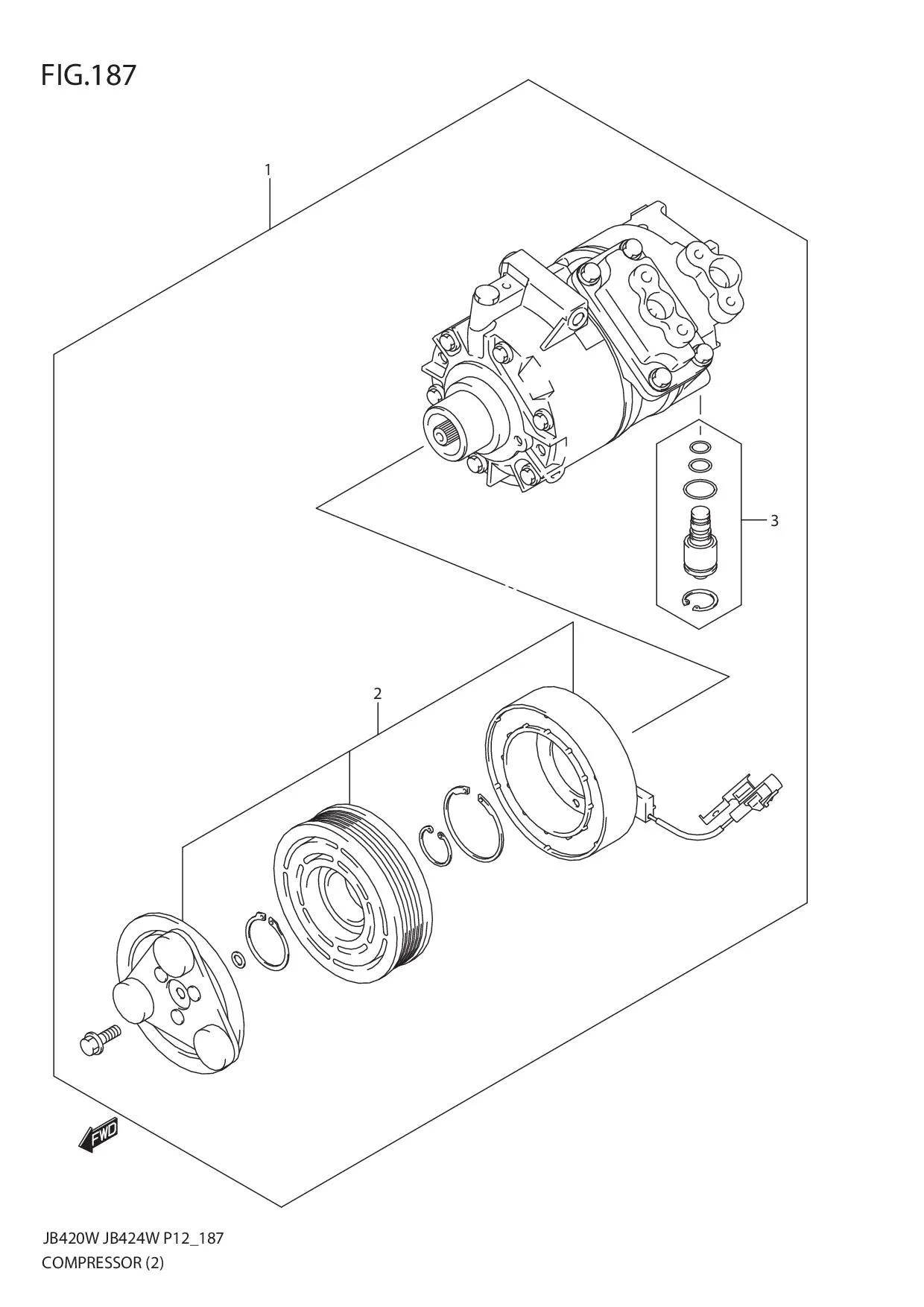 FIG.187 COMPRESSOR (JB424W)