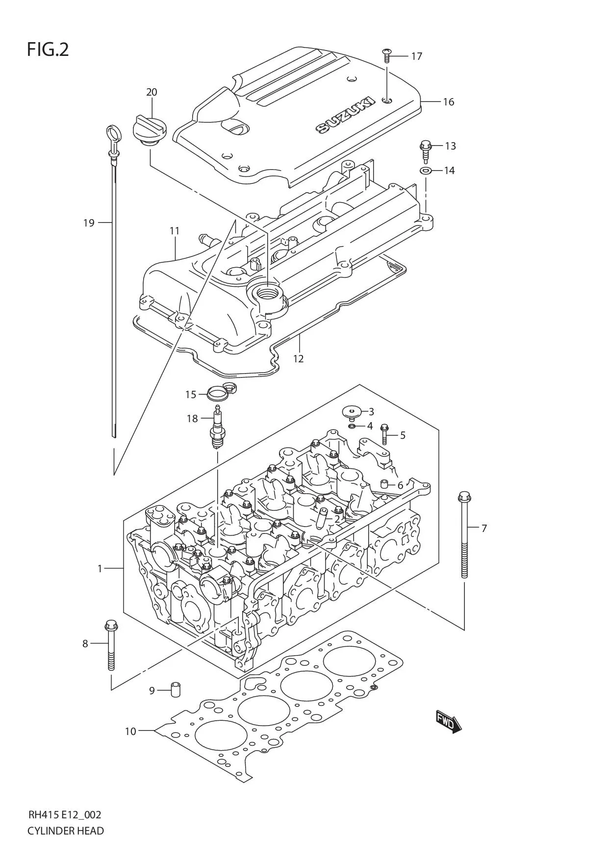 FIG.2 CYLINDER HEAD