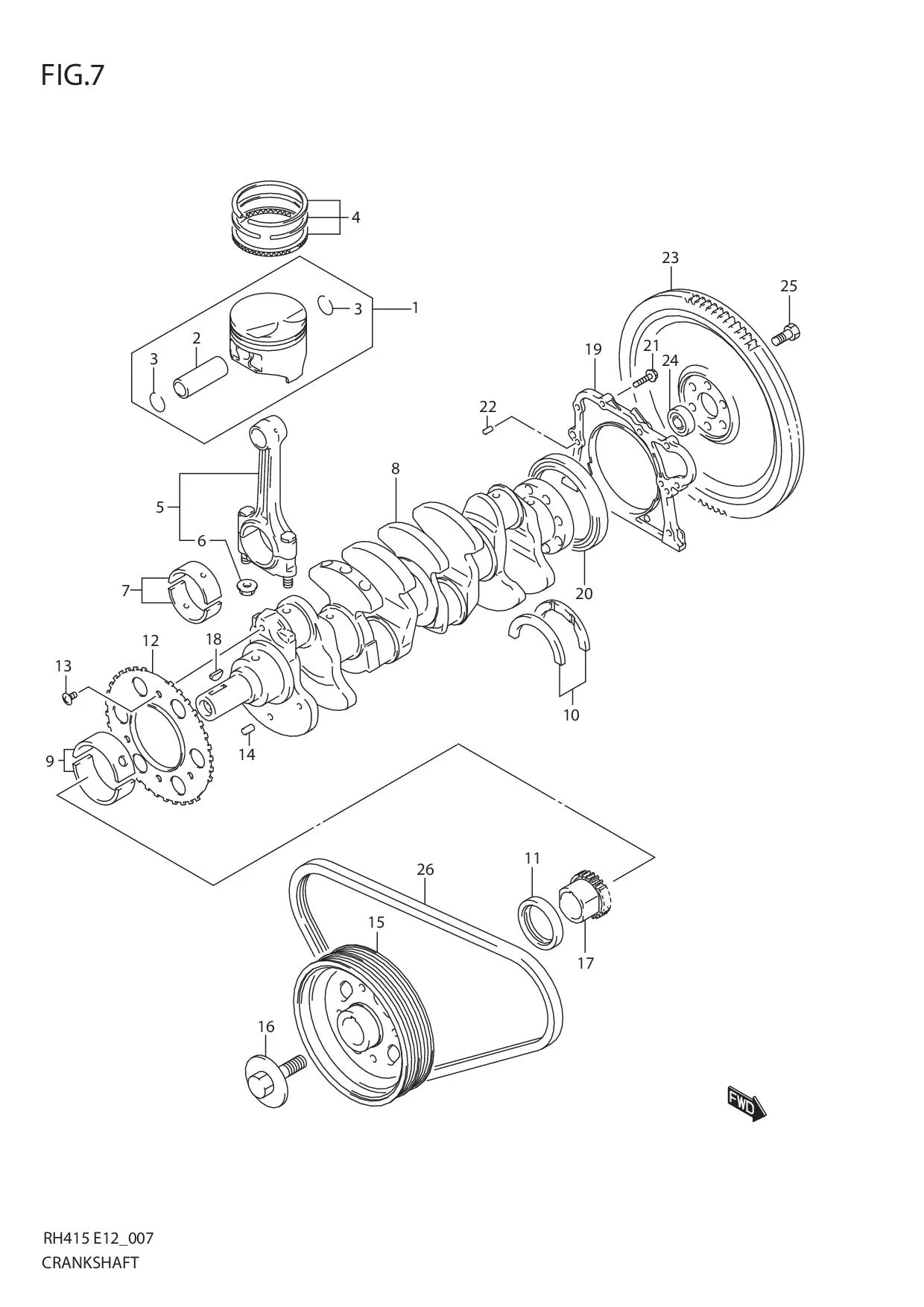 FIG.7 CRANKSHAFT