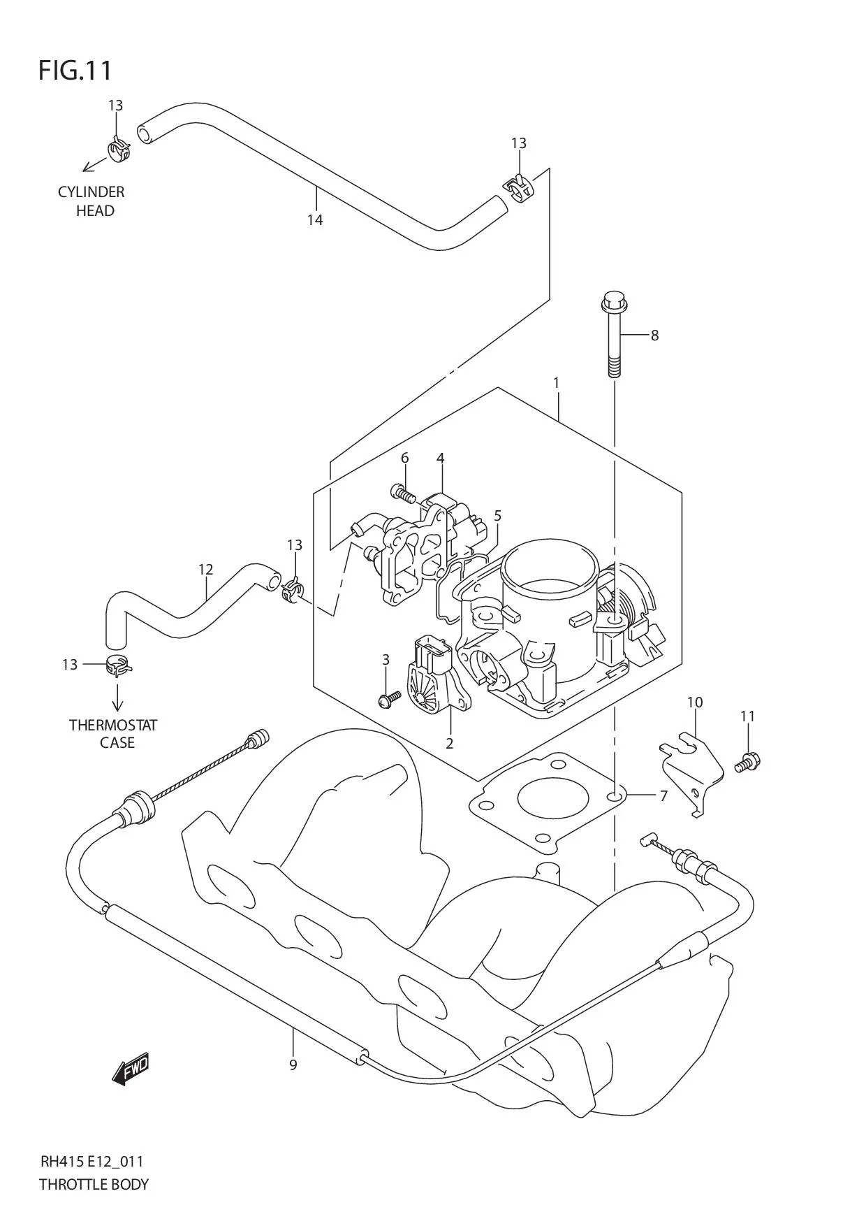 FIG.11 THROTTLE BODY