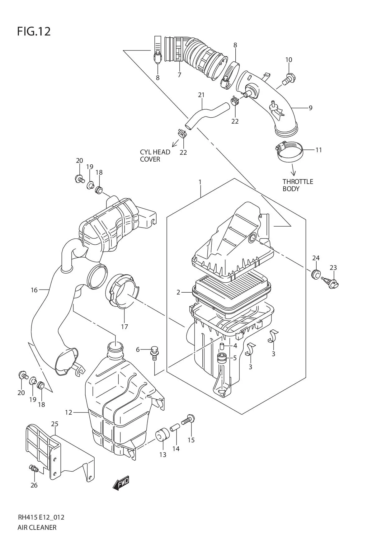 FIG.12 AIR CLEANER