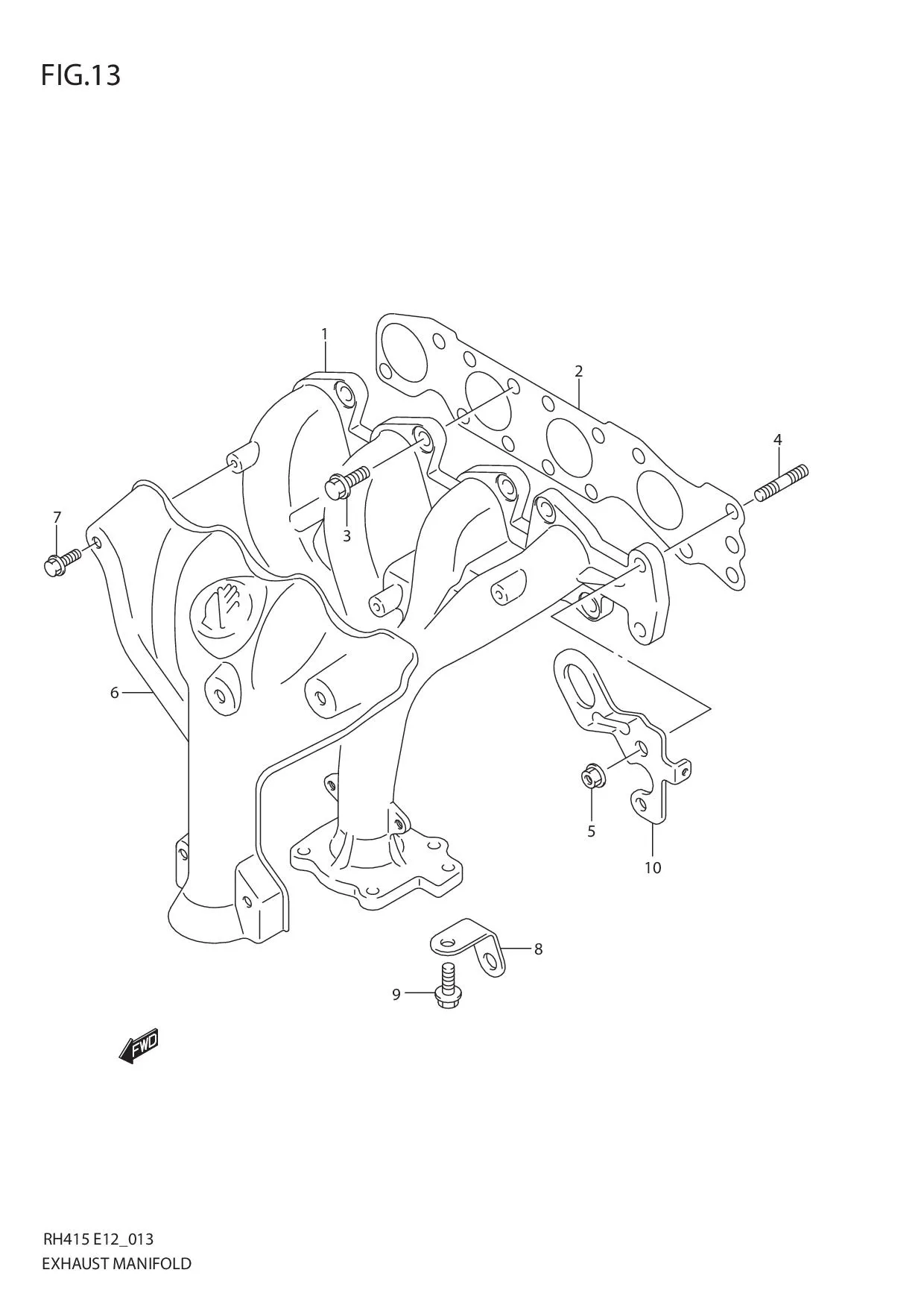 FIG.13 EXHAUST MANIFOLD