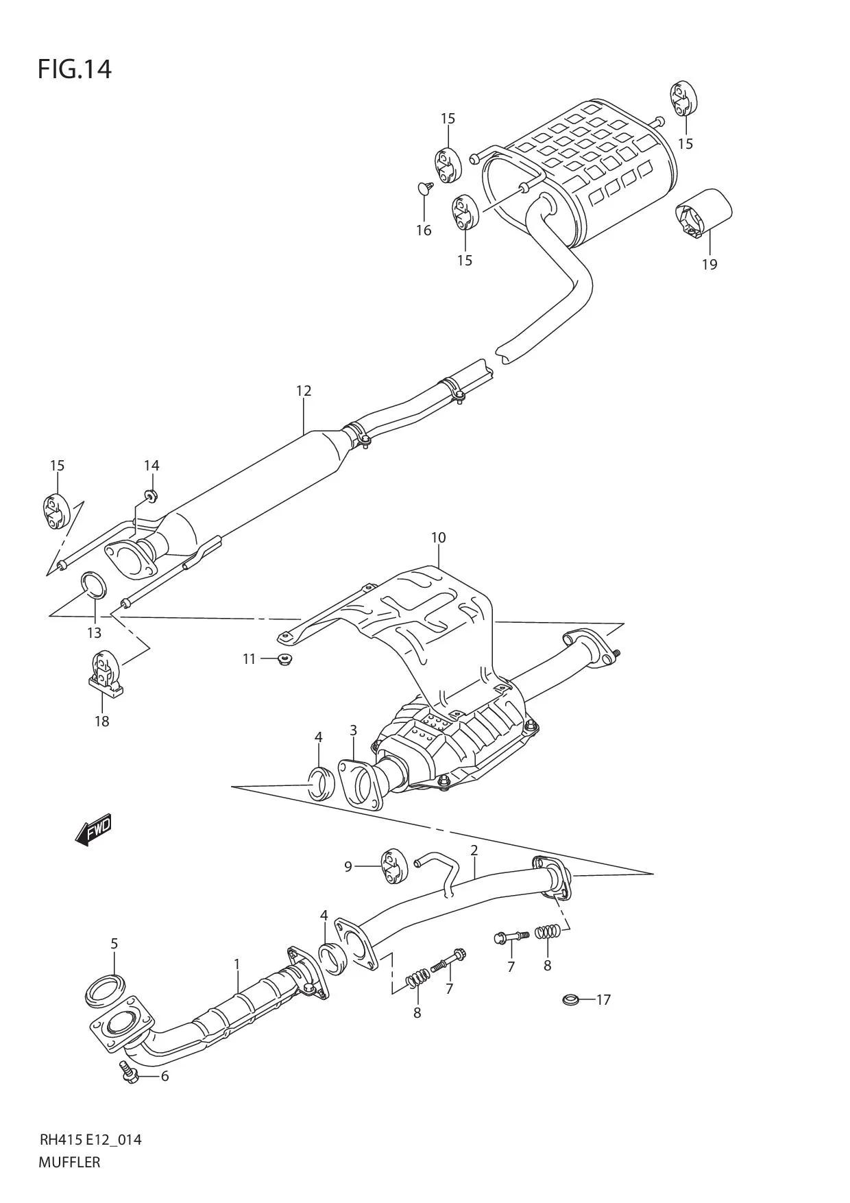 FIG.14 MUFFLER