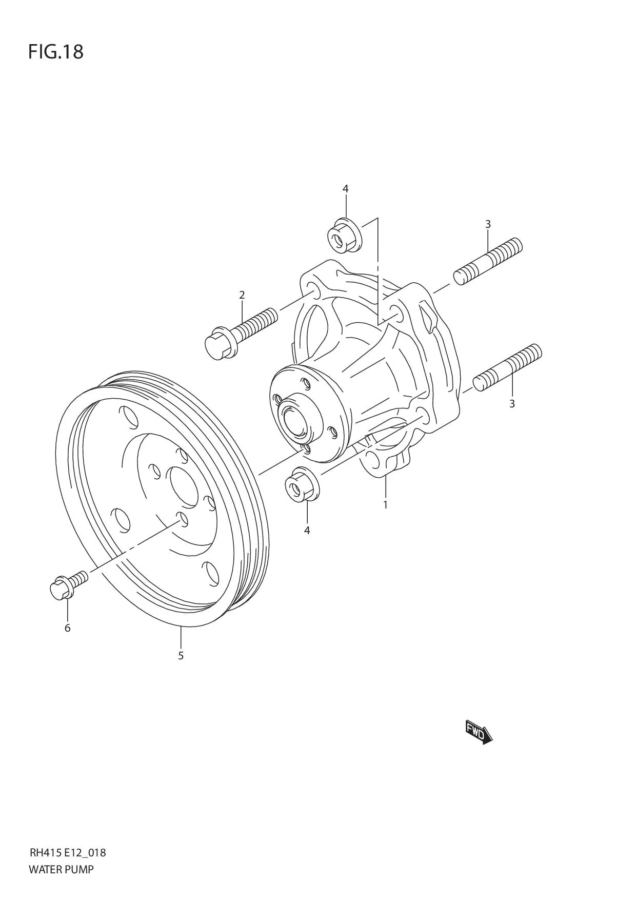 FIG.18 WATER PUMP