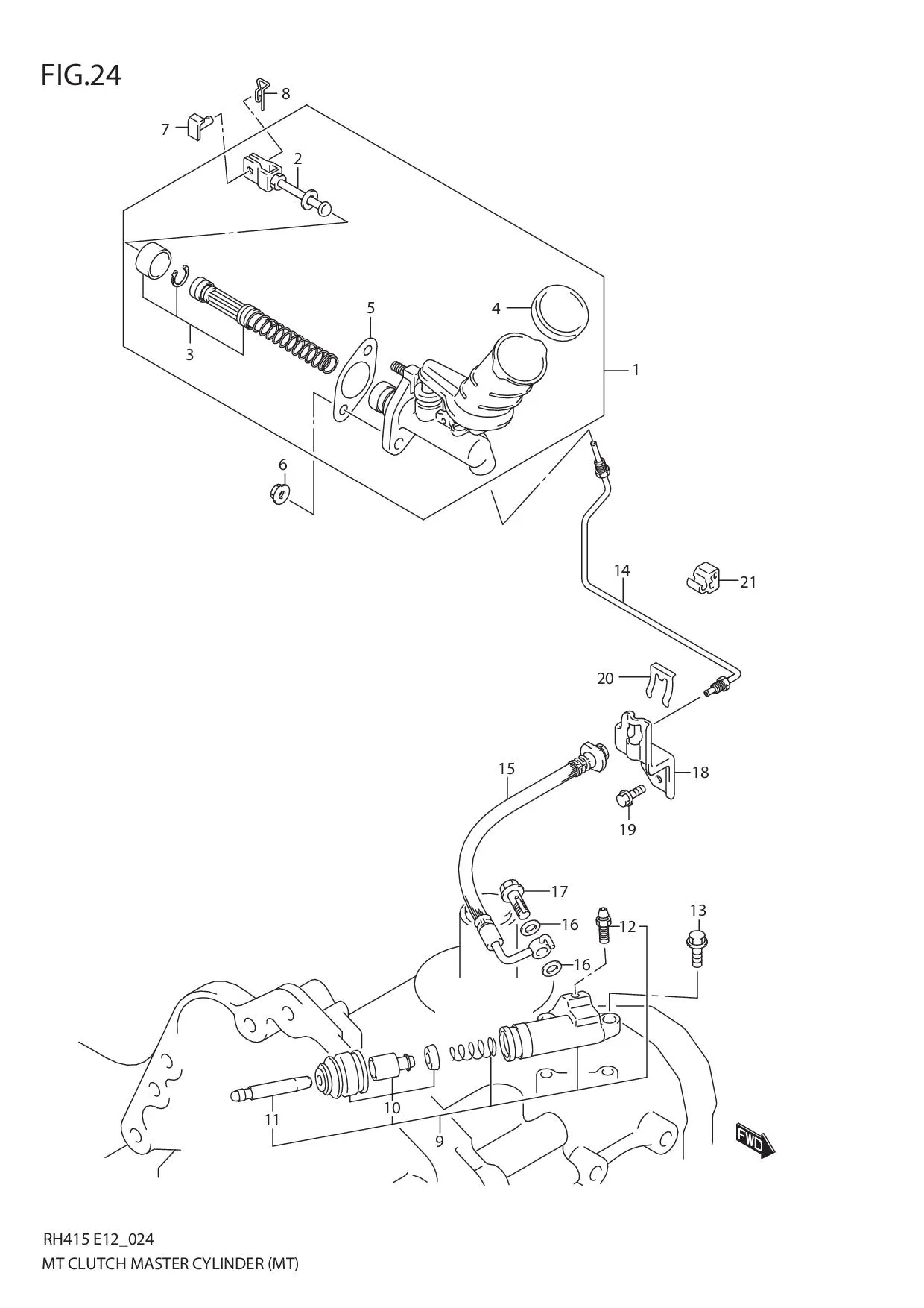 FIG.24 MT CLUTCH MASTER CYLINDER (MT)