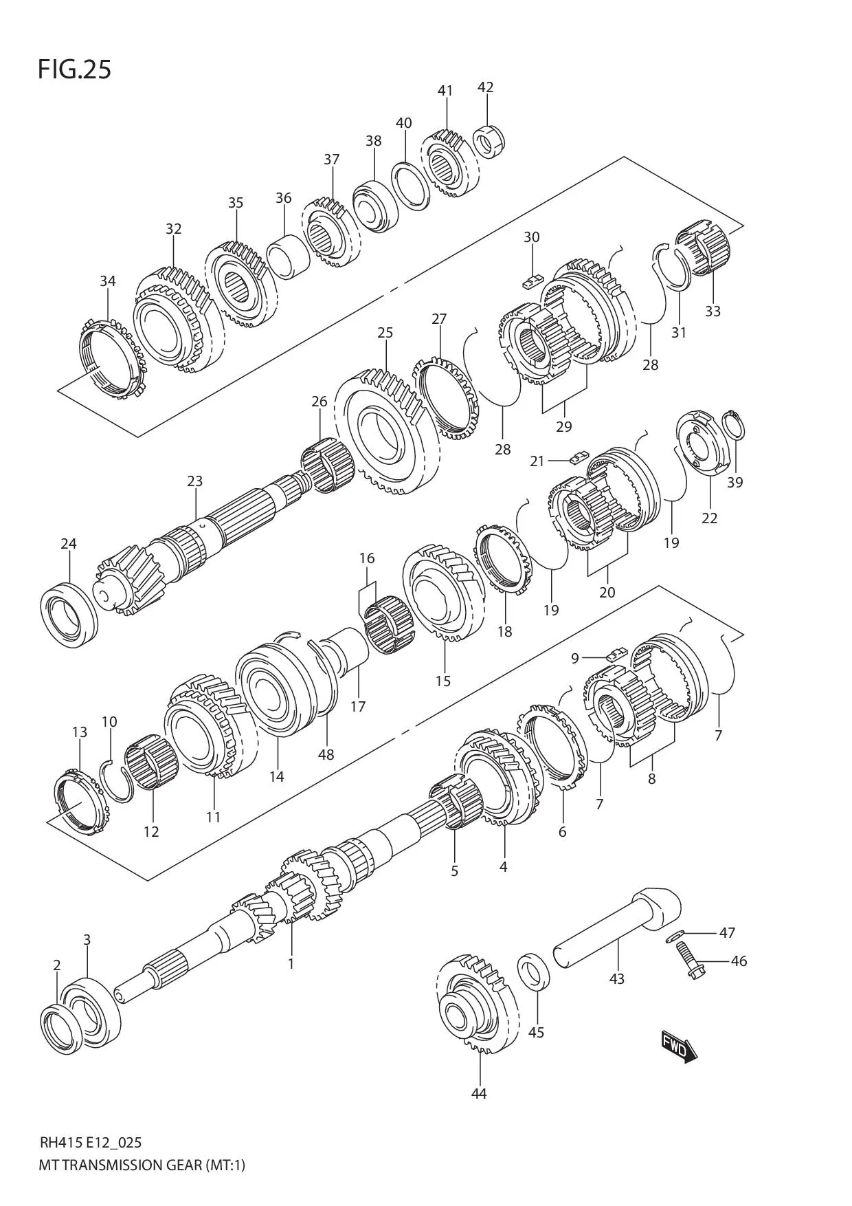 FIG.25 MT TRANSMISSION GEAR