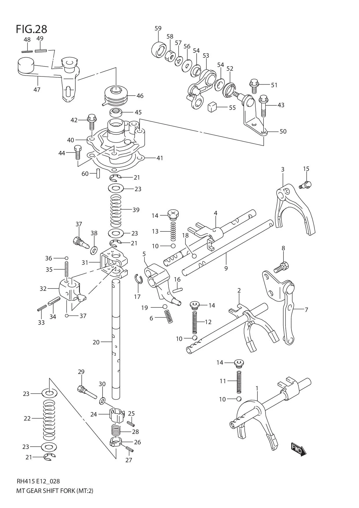 FIG.28 MT GEAR SHIFT FORK (MT:TYPE 2)