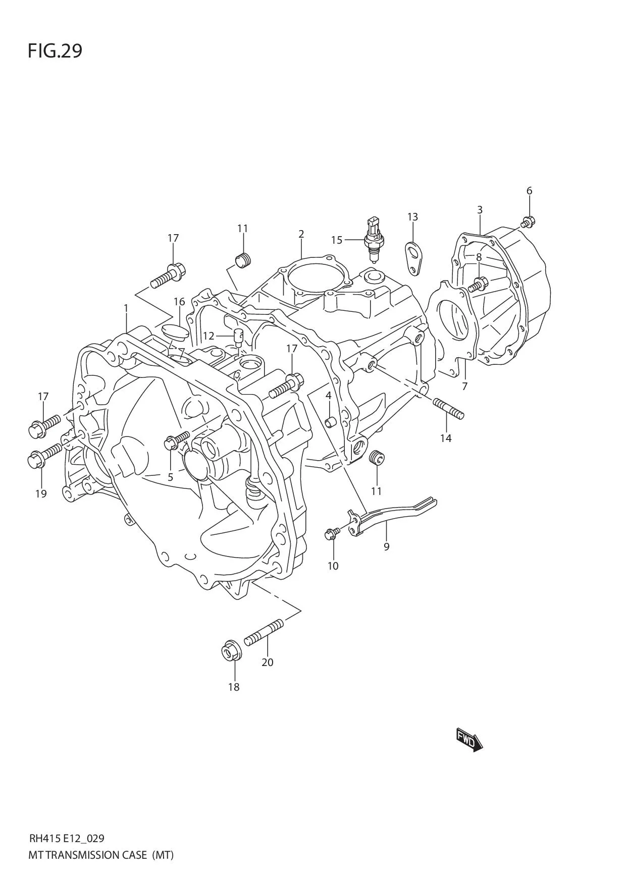 FIG.29 MT TRANSMISSION CASE (MT)