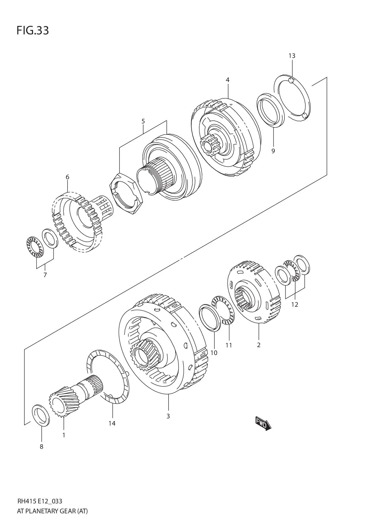 FIG.33 AT PLANETARY GEAR (AT)