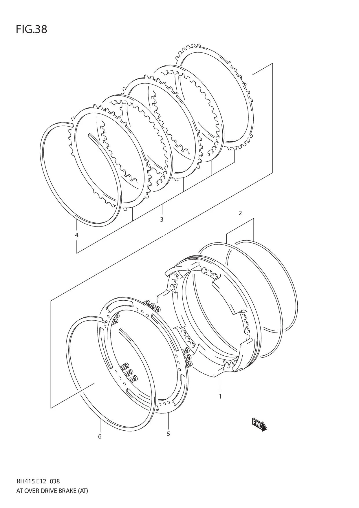 FIG.38 AT OVER DRIVE BRAKE (AT)