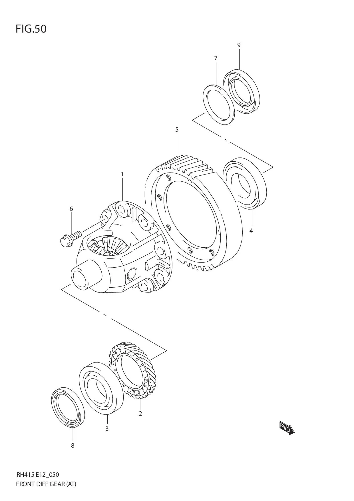 FIG.50 FRONT DIFF GEAR (AT)