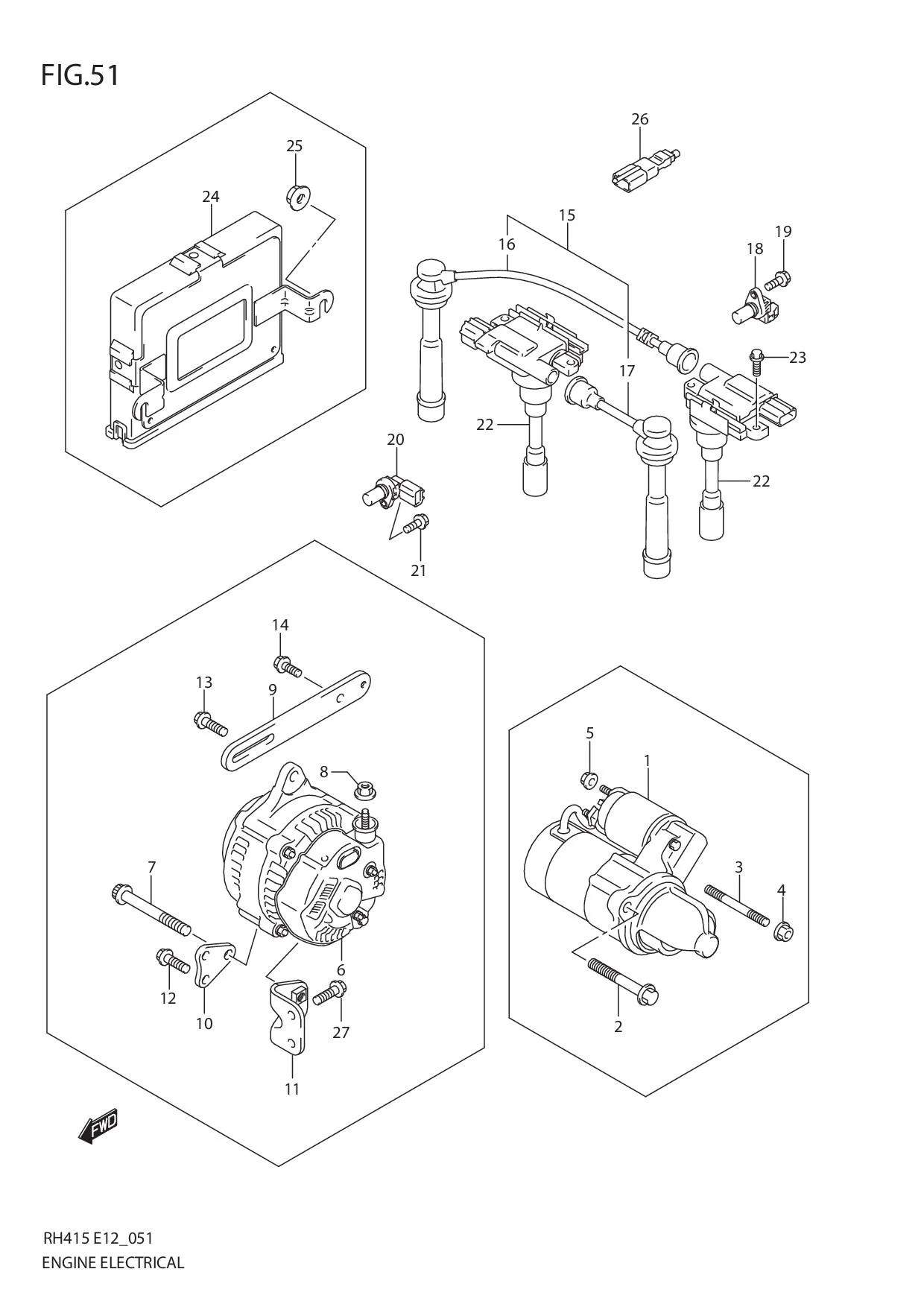 FIG.51 ENGINE ELECTRICAL