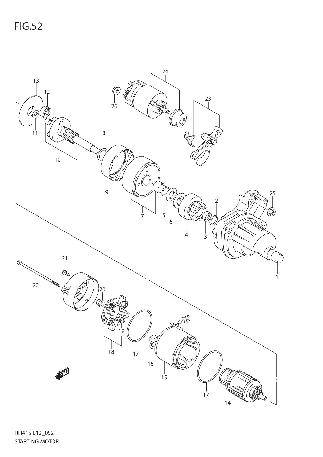FIG.52 STARTING MOTOR