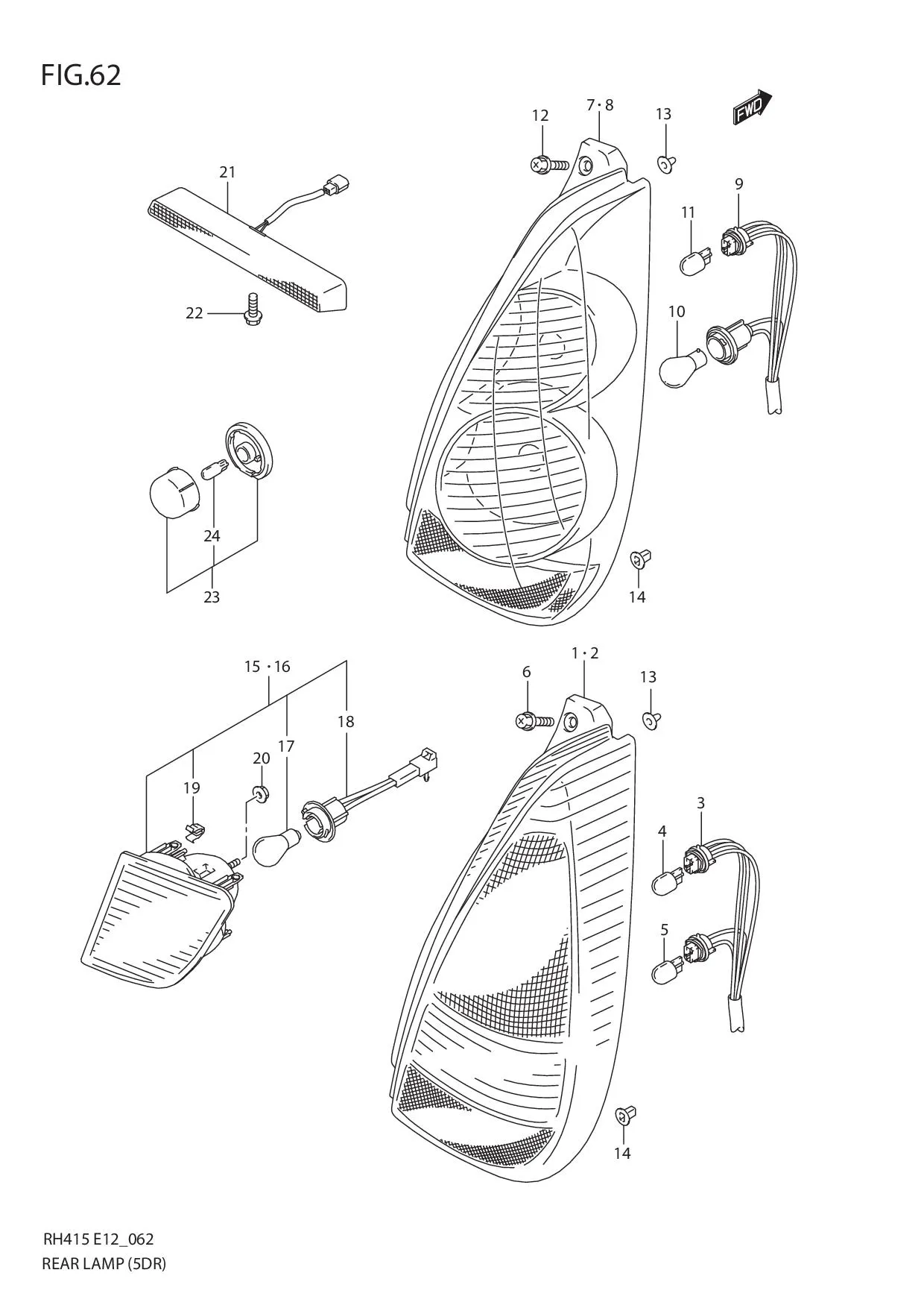 FIG.62 REAR LAMP (5DR)