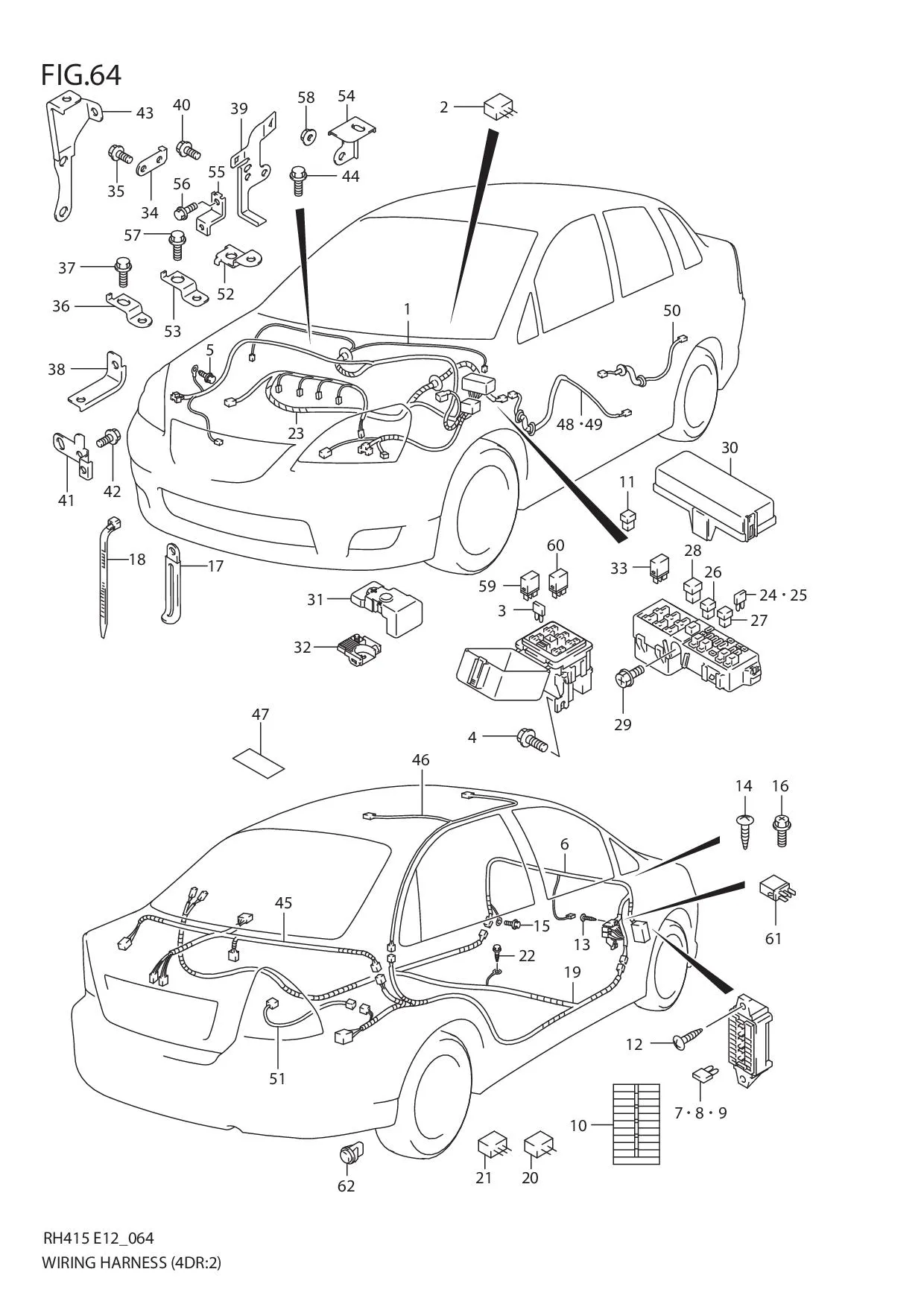 FIG.64 WIRING HARNESS (TYPE 2:4DR)