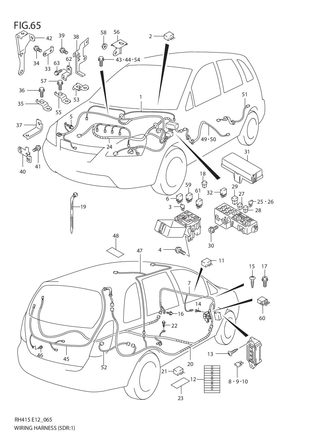 FIG.65 WIRING HARNESS (TYPE 1:5DR)