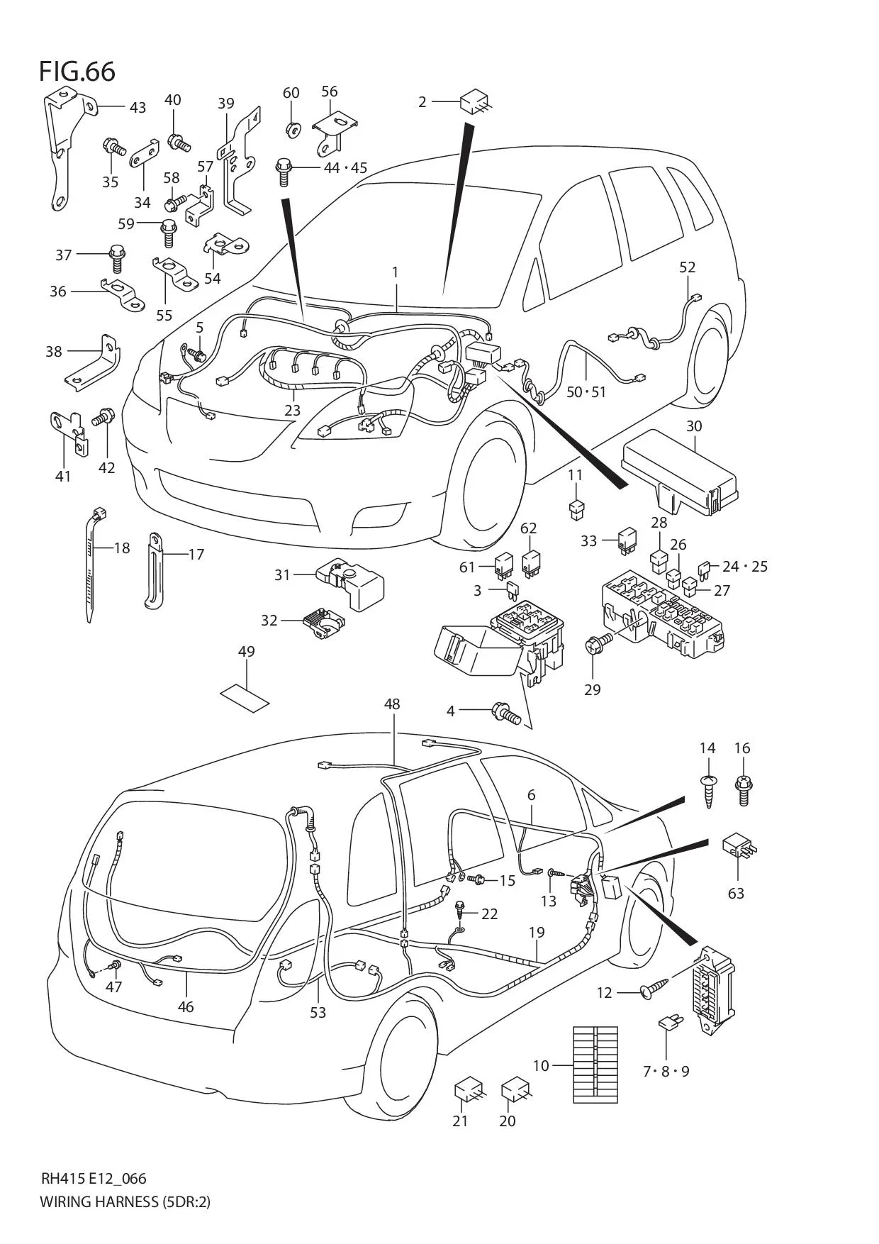 FIG.66 WIRING HARNESS (TYPE 2:5DR)