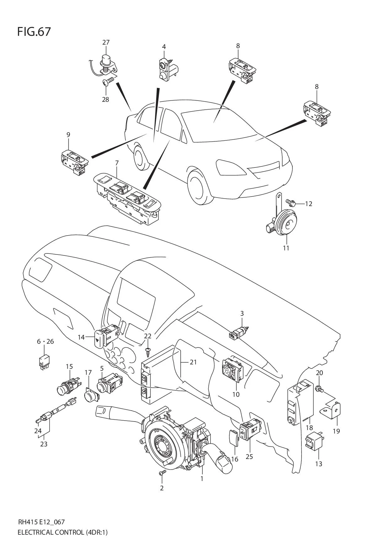 FIG.67 ELECTRICAL CONTROL (TYPE 1:4DR)