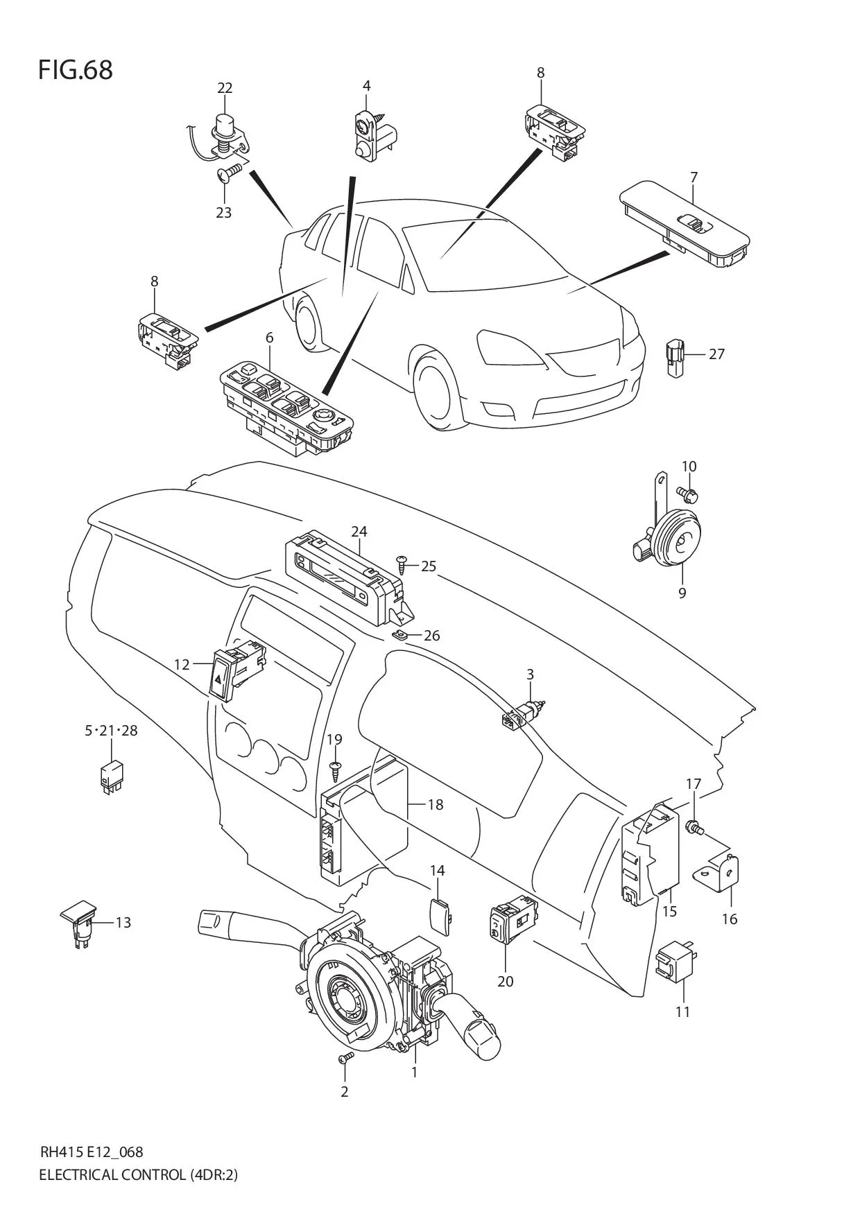 FIG.68 ELECTRICAL CONTROL (TYPE 2:4DR)