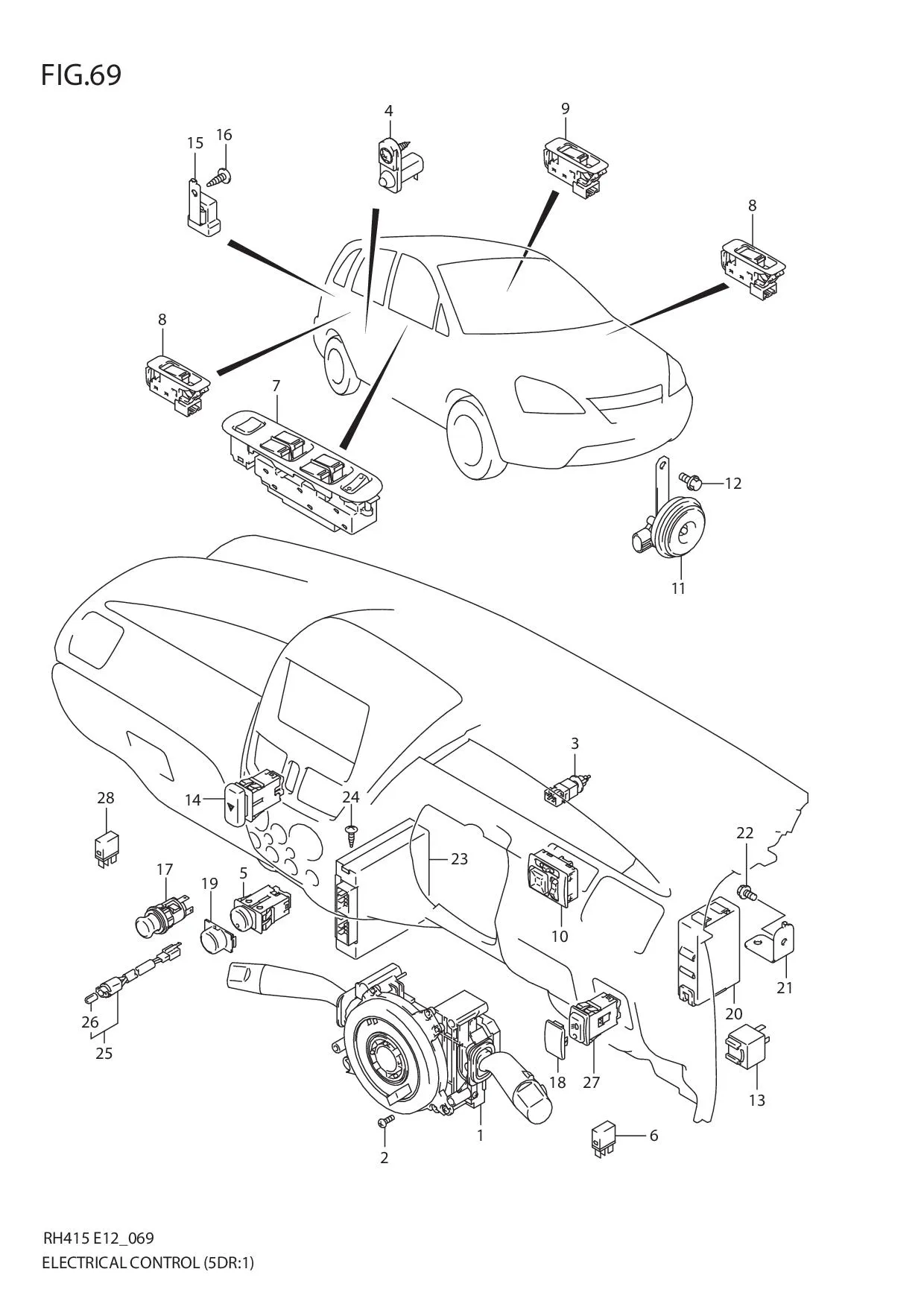 FIG.69 ELECTRICAL CONTROL (TYPE 1:5DR)
