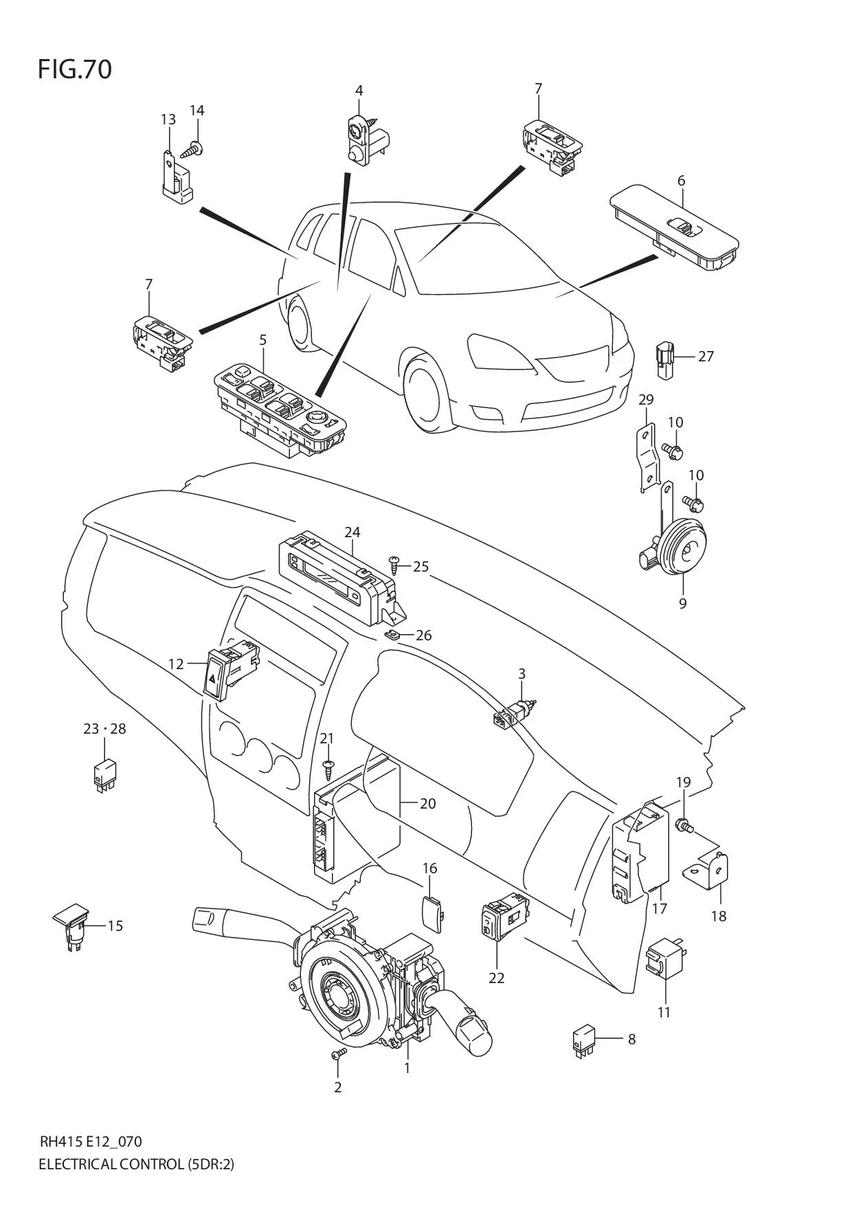 FIG.70 ELECTRICAL CONTROL (TYPE 2:5DR)
