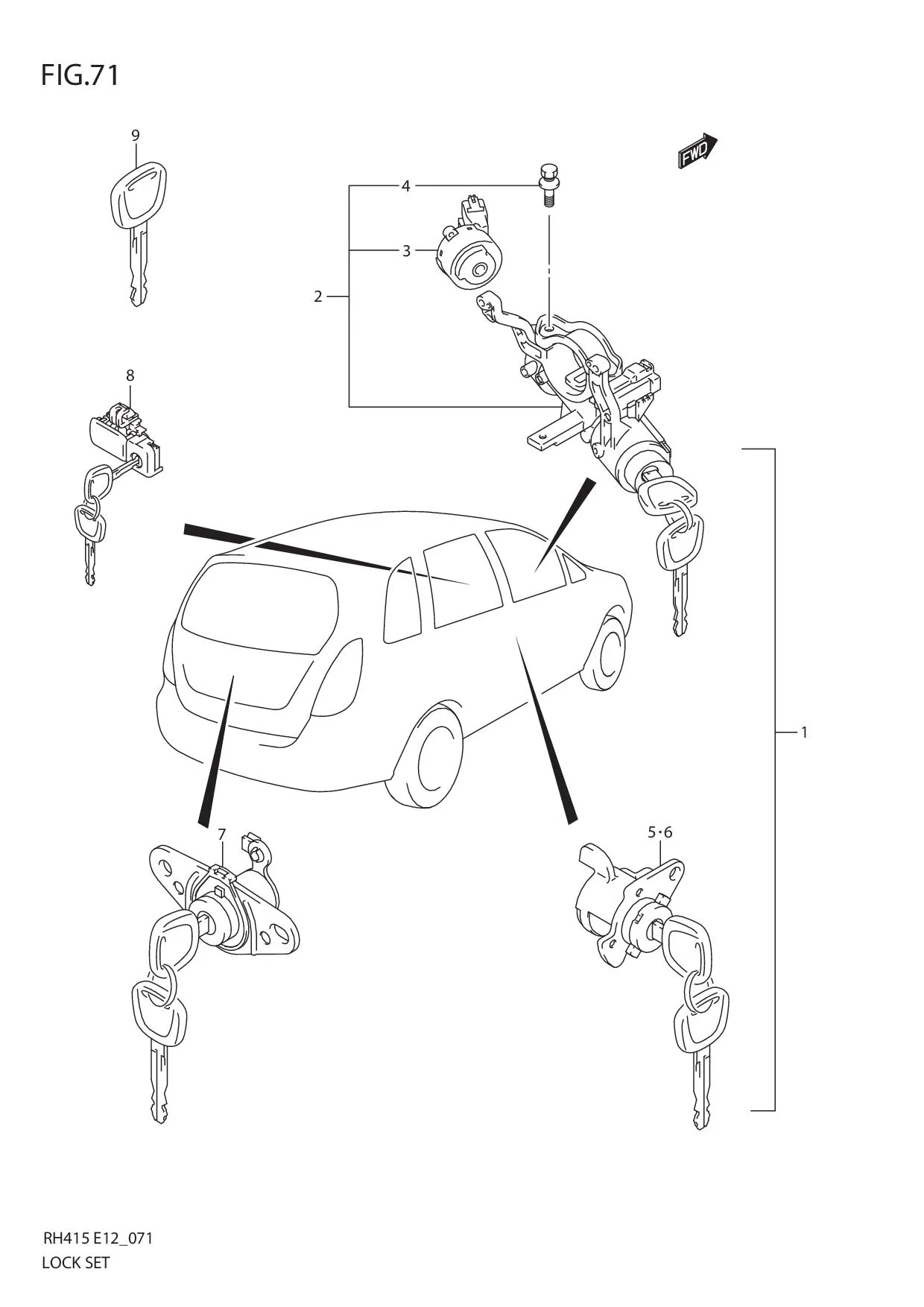 FIG.71 LOCK SET