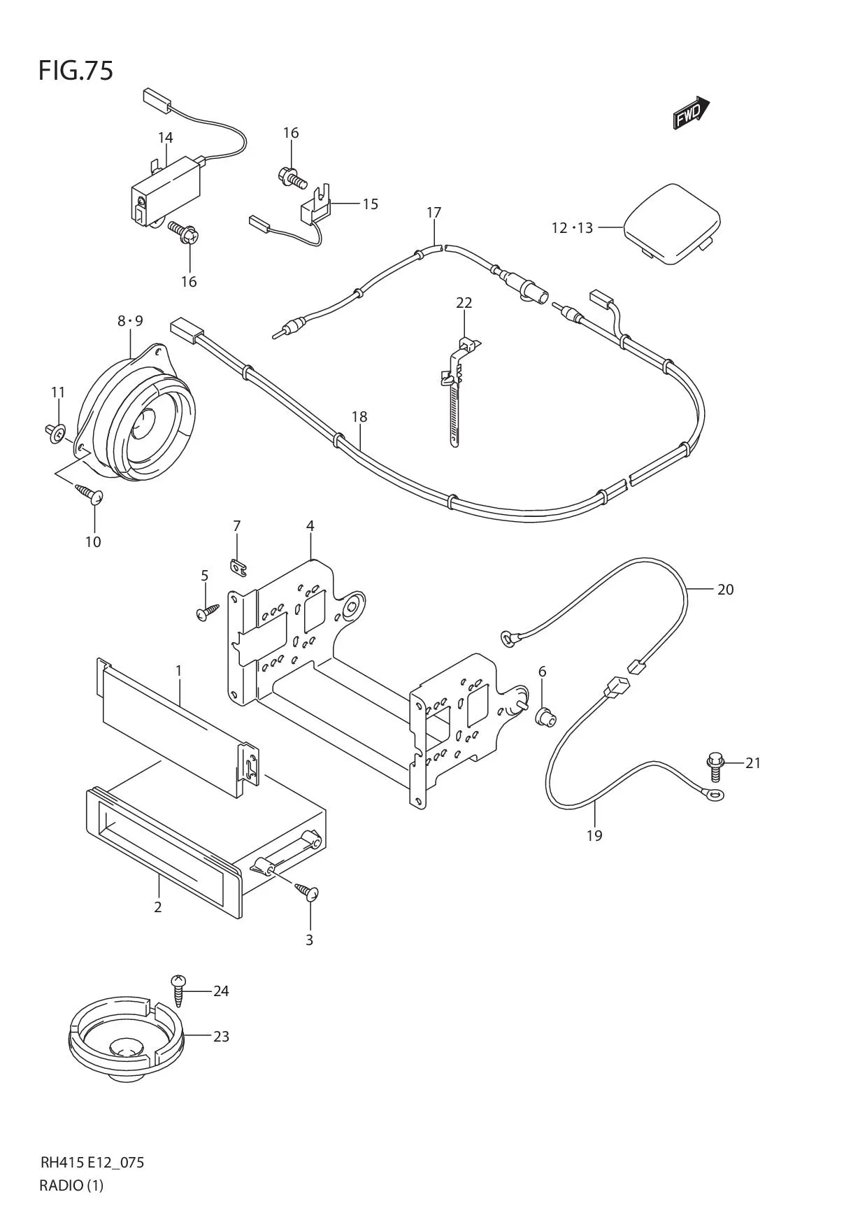 FIG.75 RADIO (TYPE 1:4DR)