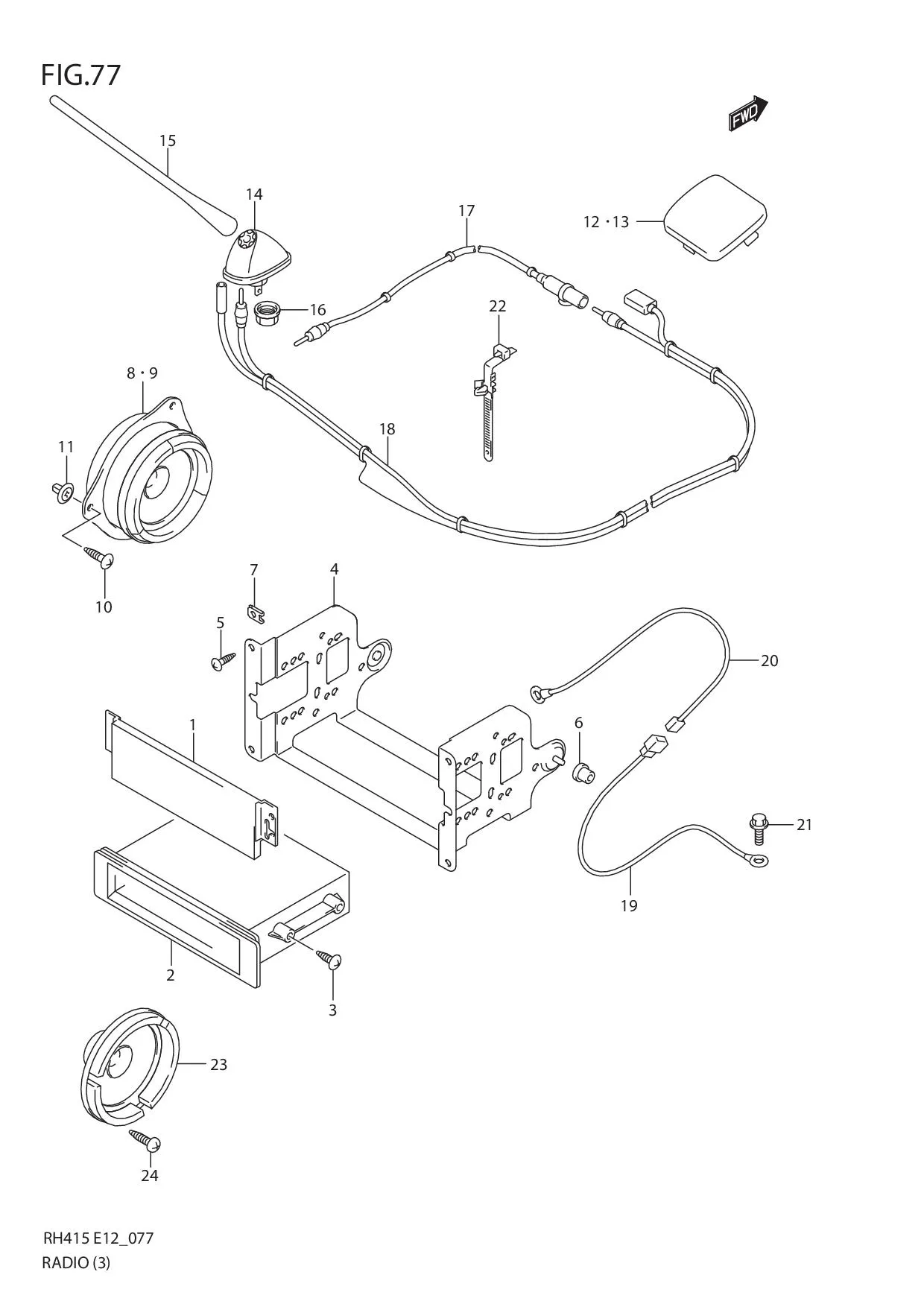FIG.77 RADIO (TYPE 1:5DR)
