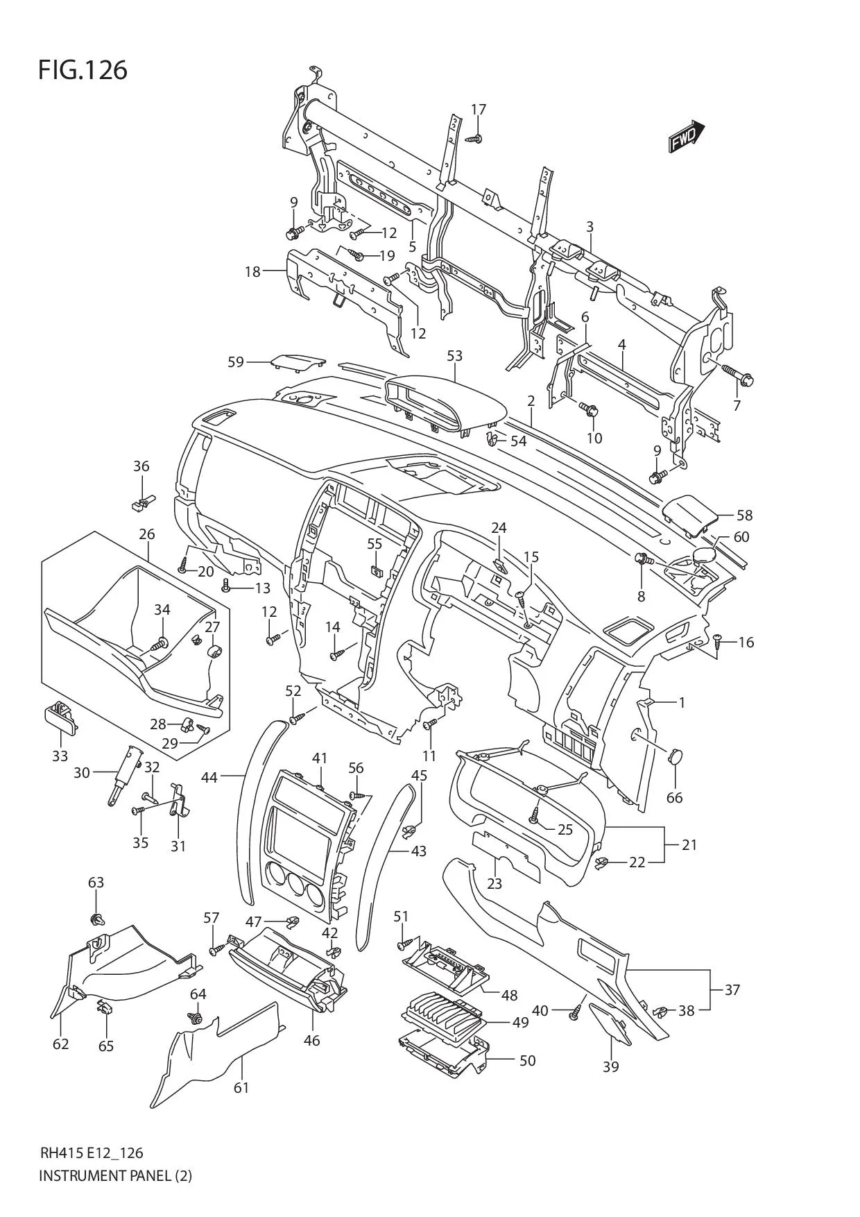 FIG.126 INSTRUMENT PANEL (TYPE 2)