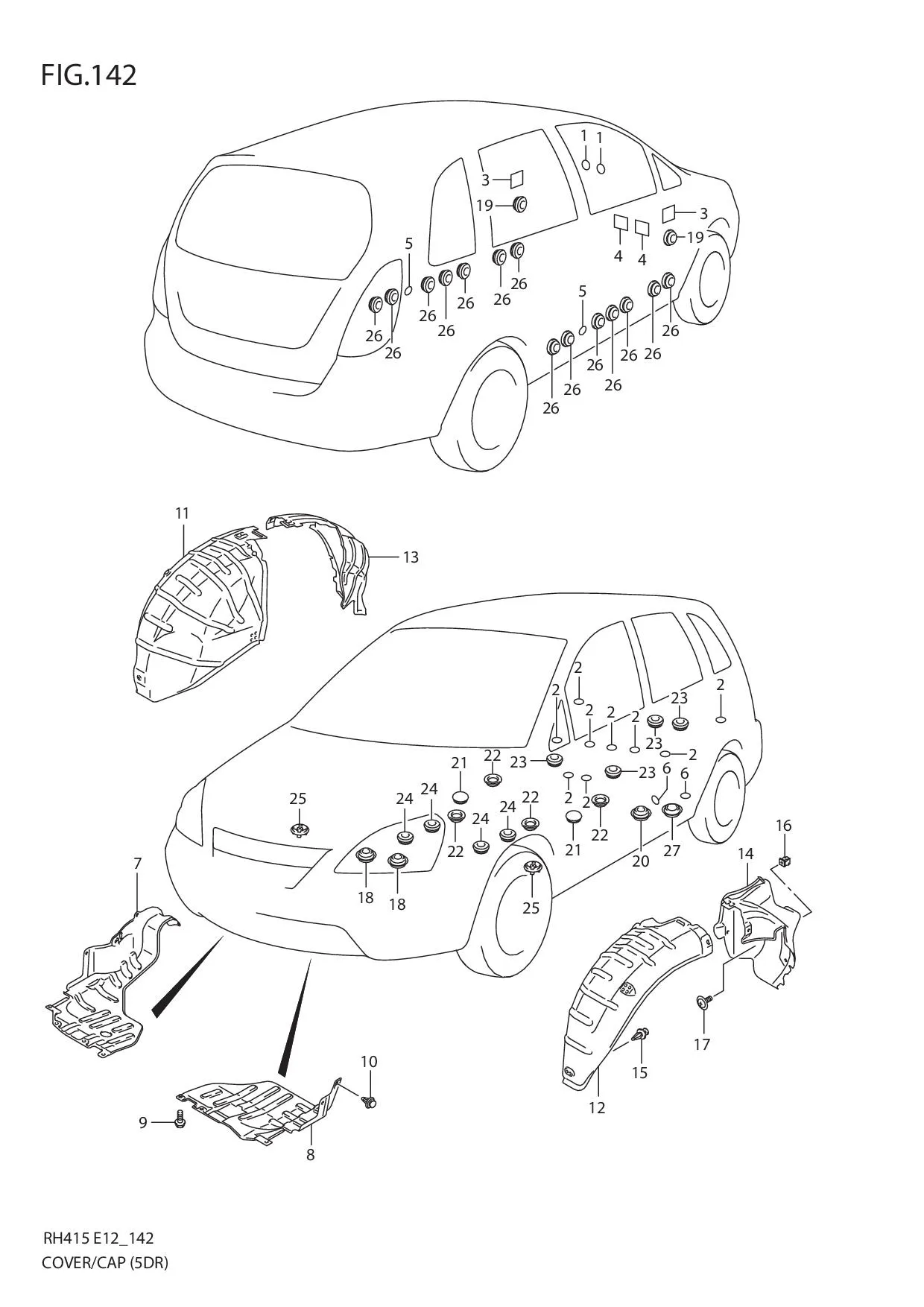 FIG.142 COVER CAP (5DR)