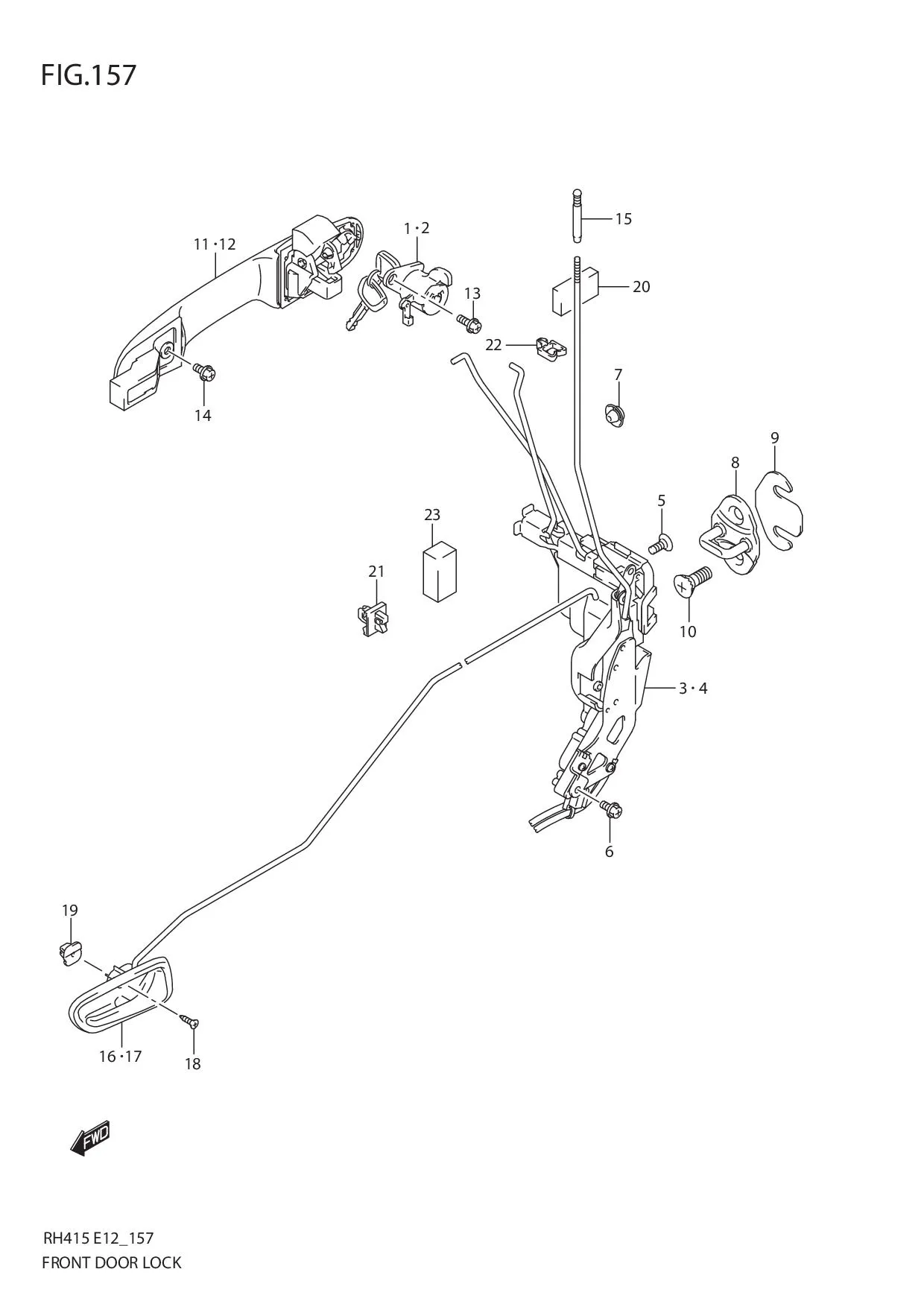 FIG.157 FRONT DOOR LOCK