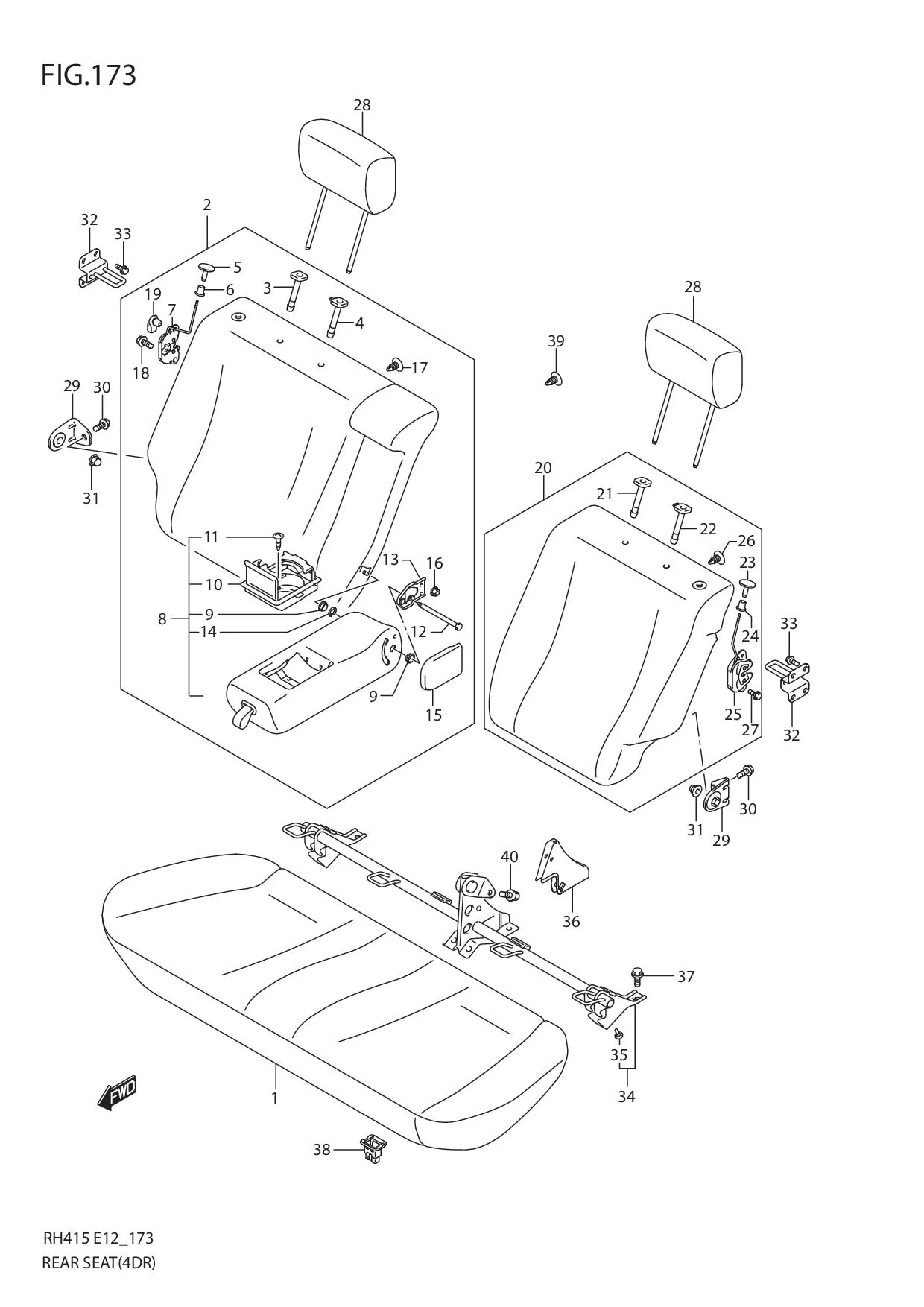 FIG.173 REAR SEAT (4DR)