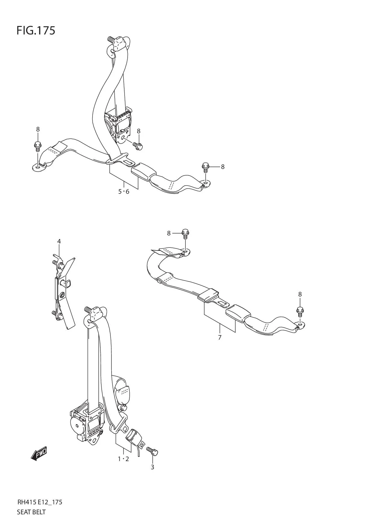 FIG.175 SEAT BELT