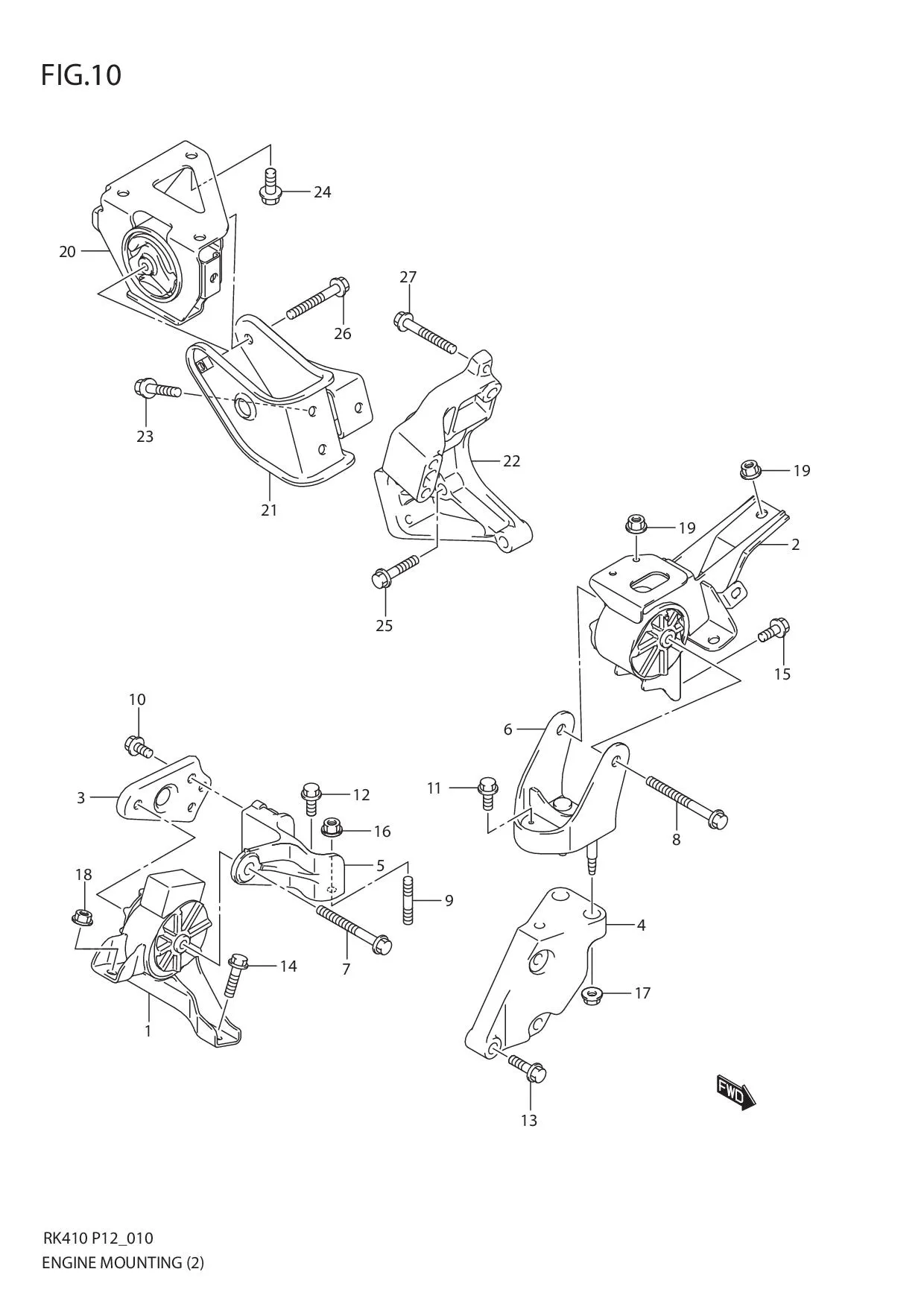 FIG.10 ENGINE MOUNTING (2)