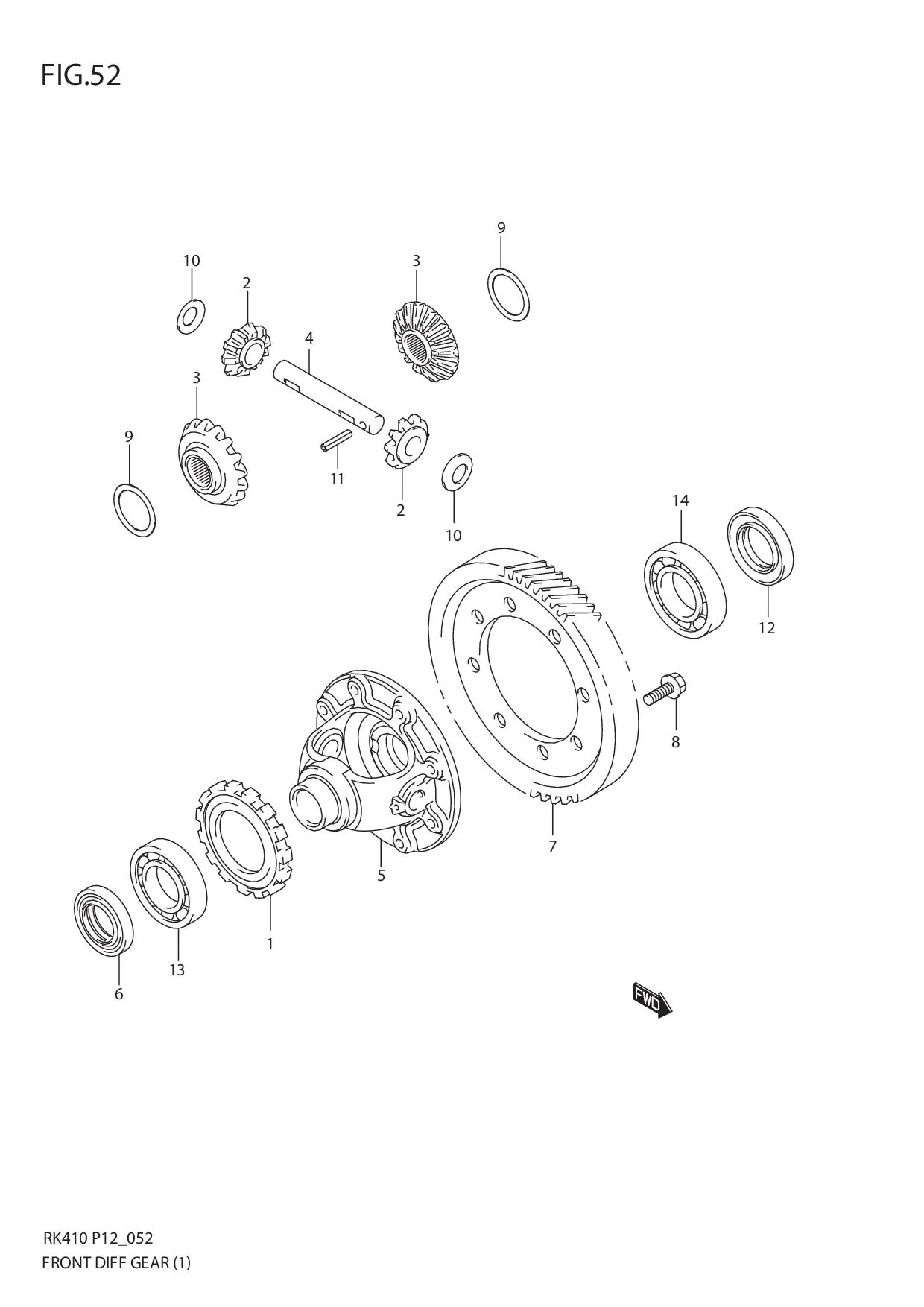 FIG.52 FRONT DIFF GEAR (1)