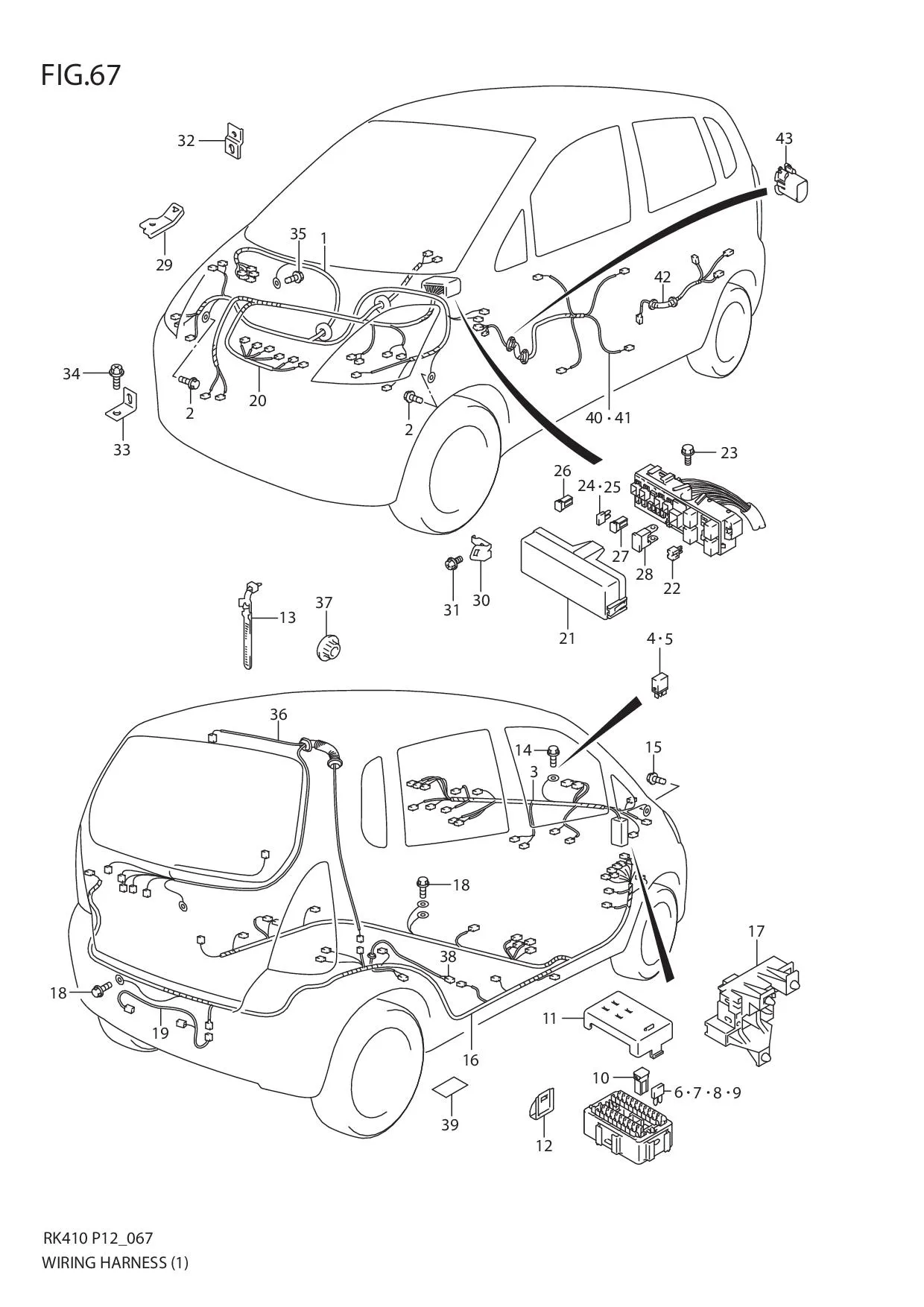 FIG.67 WIRING HARNESS (1)