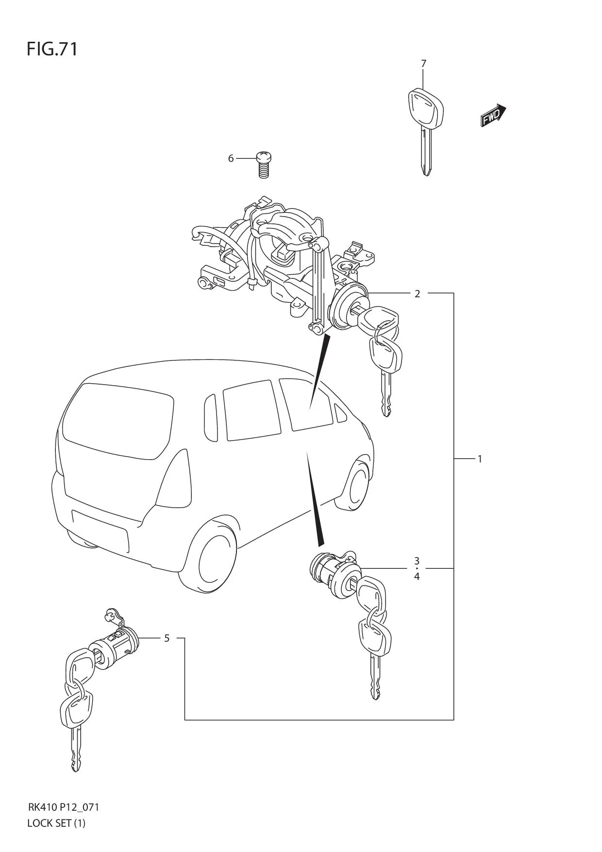 FIG.71 LOCK SET (1)