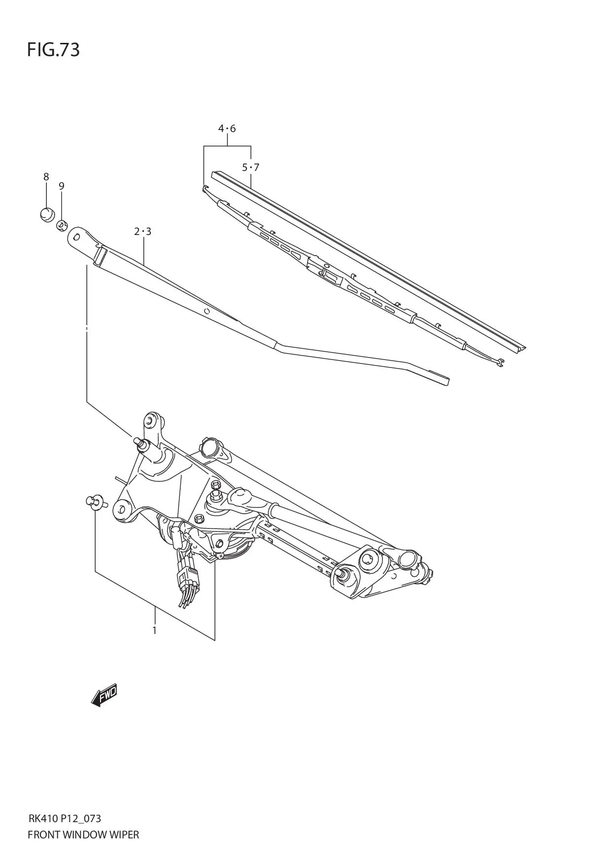 FIG.73 FRONT WINDOR WIPER